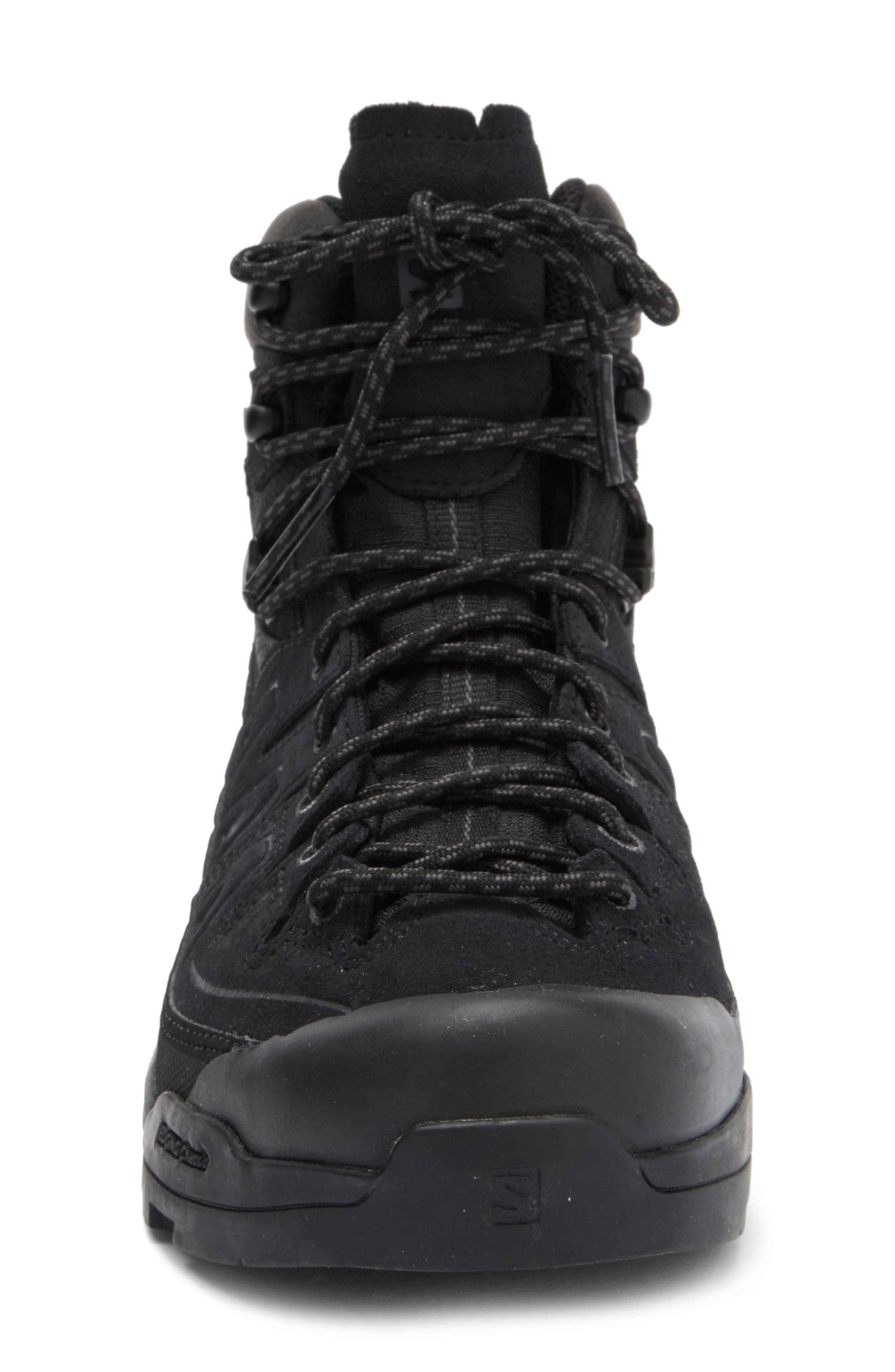 Salomon X-Alp Gore-Tex® Waterproof High Top Sneaker in Black/Black/Asphalt at Nordstrom - 4