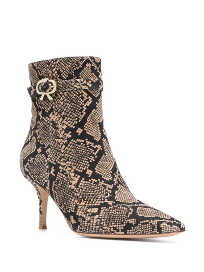 Gianvito Rossi Riccy snakeskin-effect ankle boots outlook