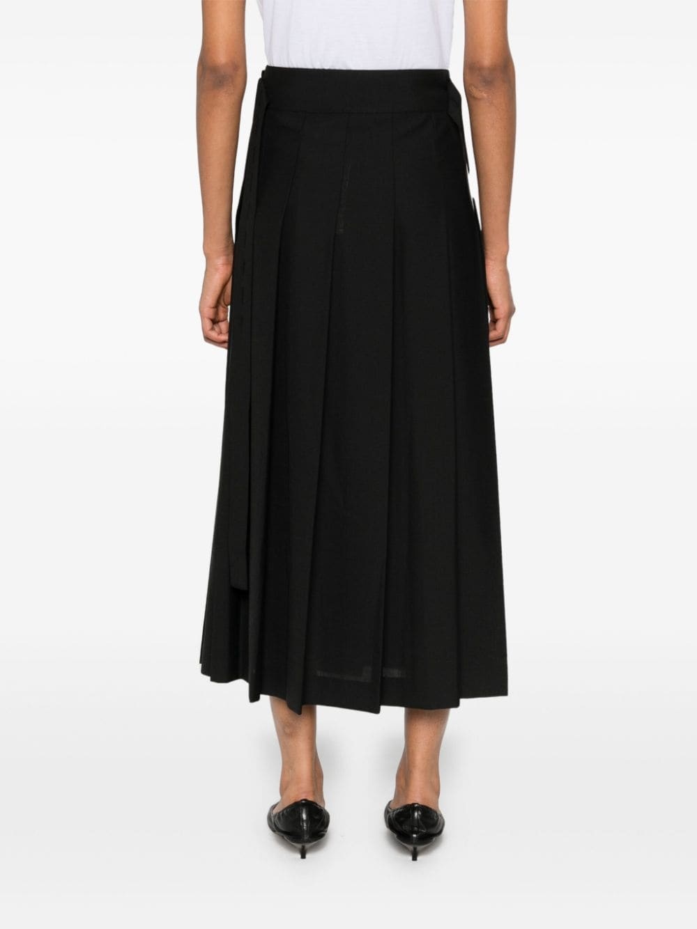 plissé wrap skirt - 4