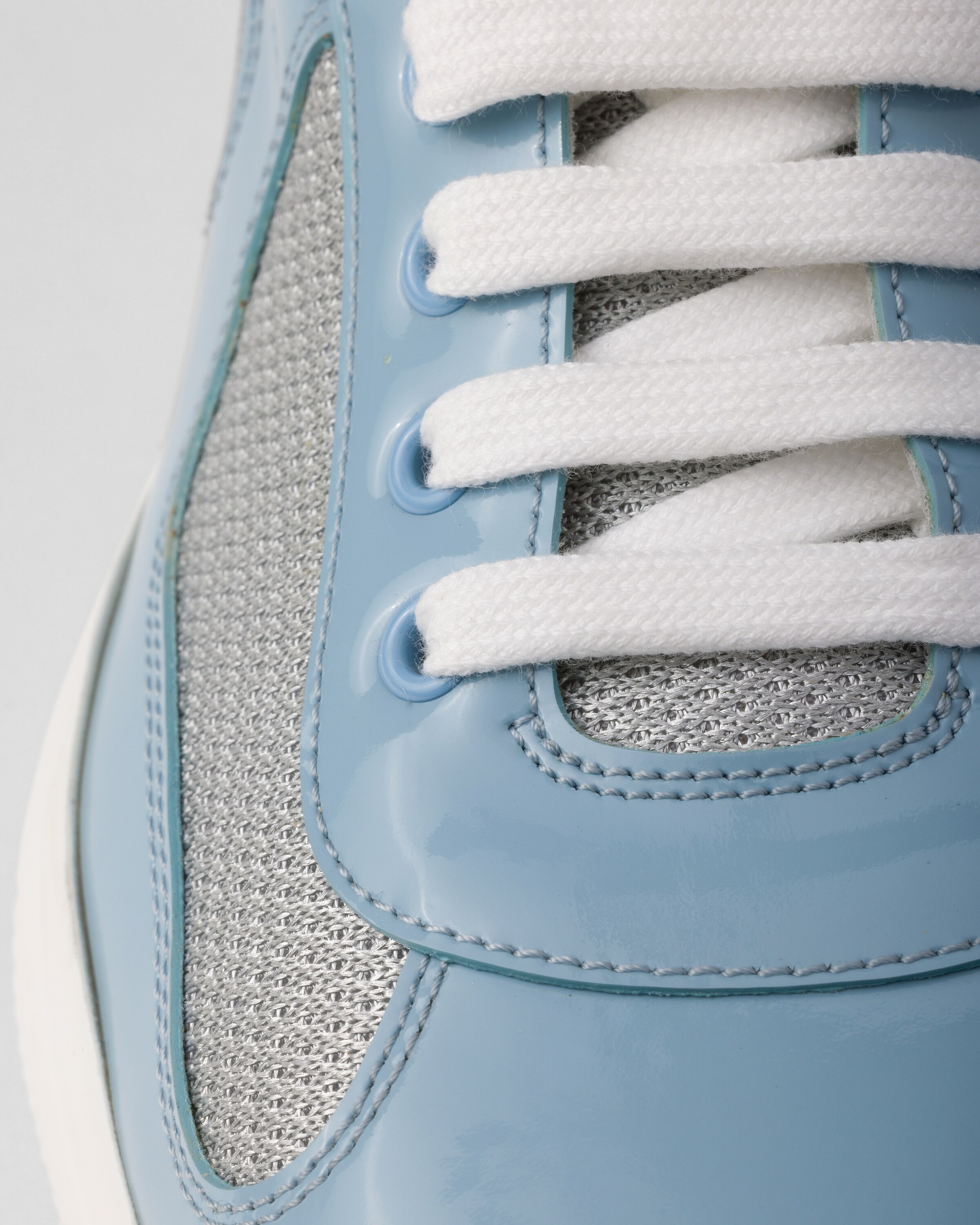 Patent leather and technical fabric Prada America's Cup sneakers - 7