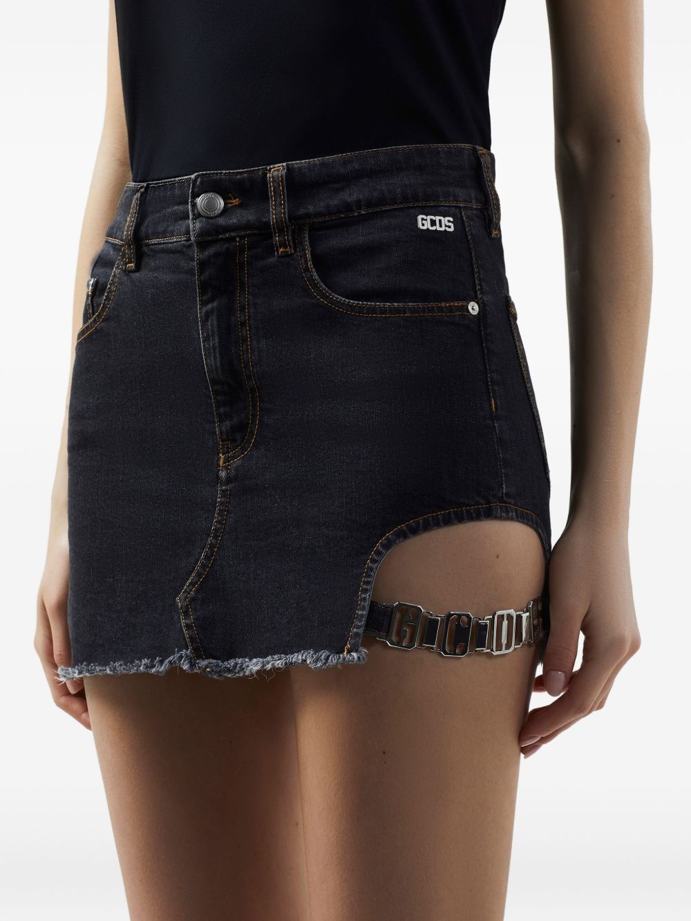 denim miniskirt - 4