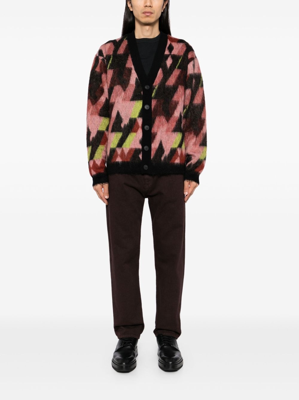 graphic cardigan - 2