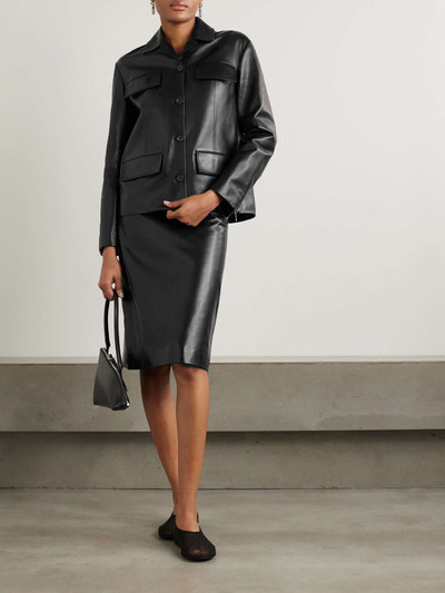 Proenza Schouler Adele leather midi skirt outlook