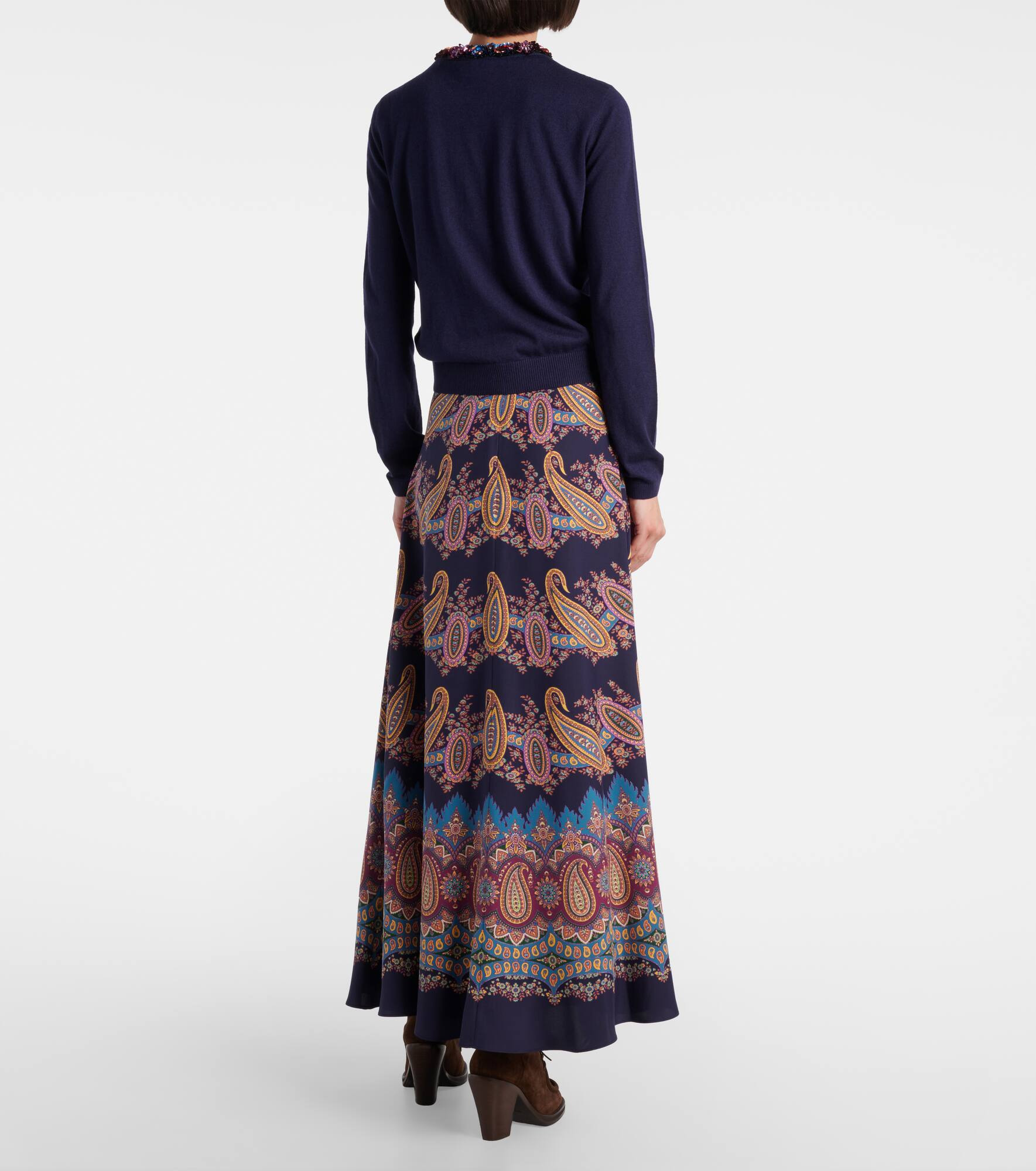 Embellished silk and cashmere cardigan - 3