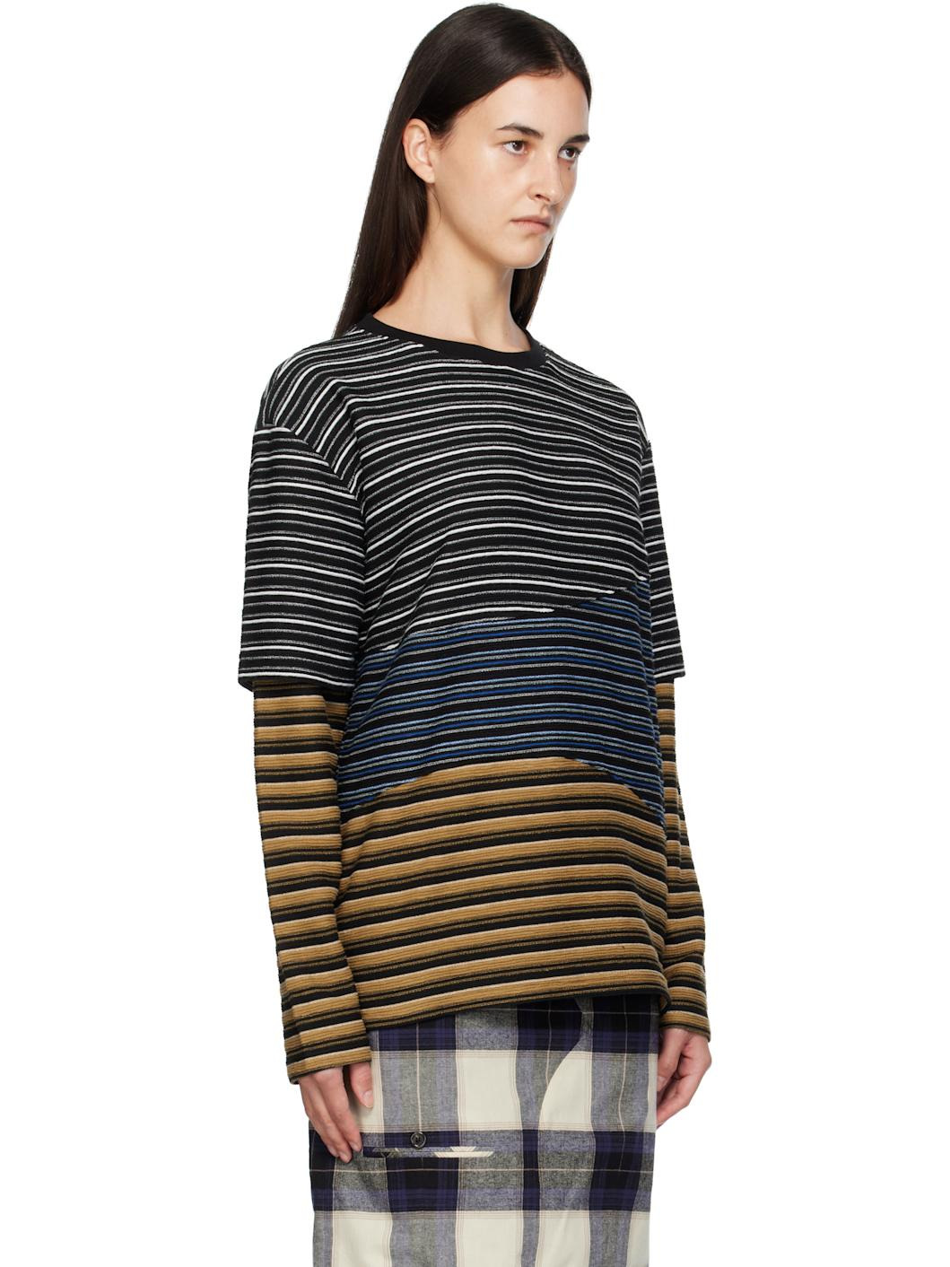Multicolor Stripe Layered T-shirt - 2