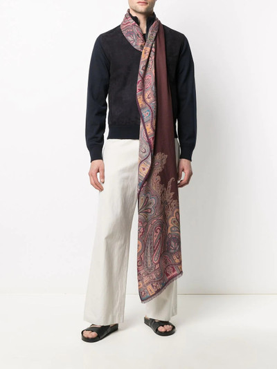 Etro paisley cashmere-silk blend scarf outlook