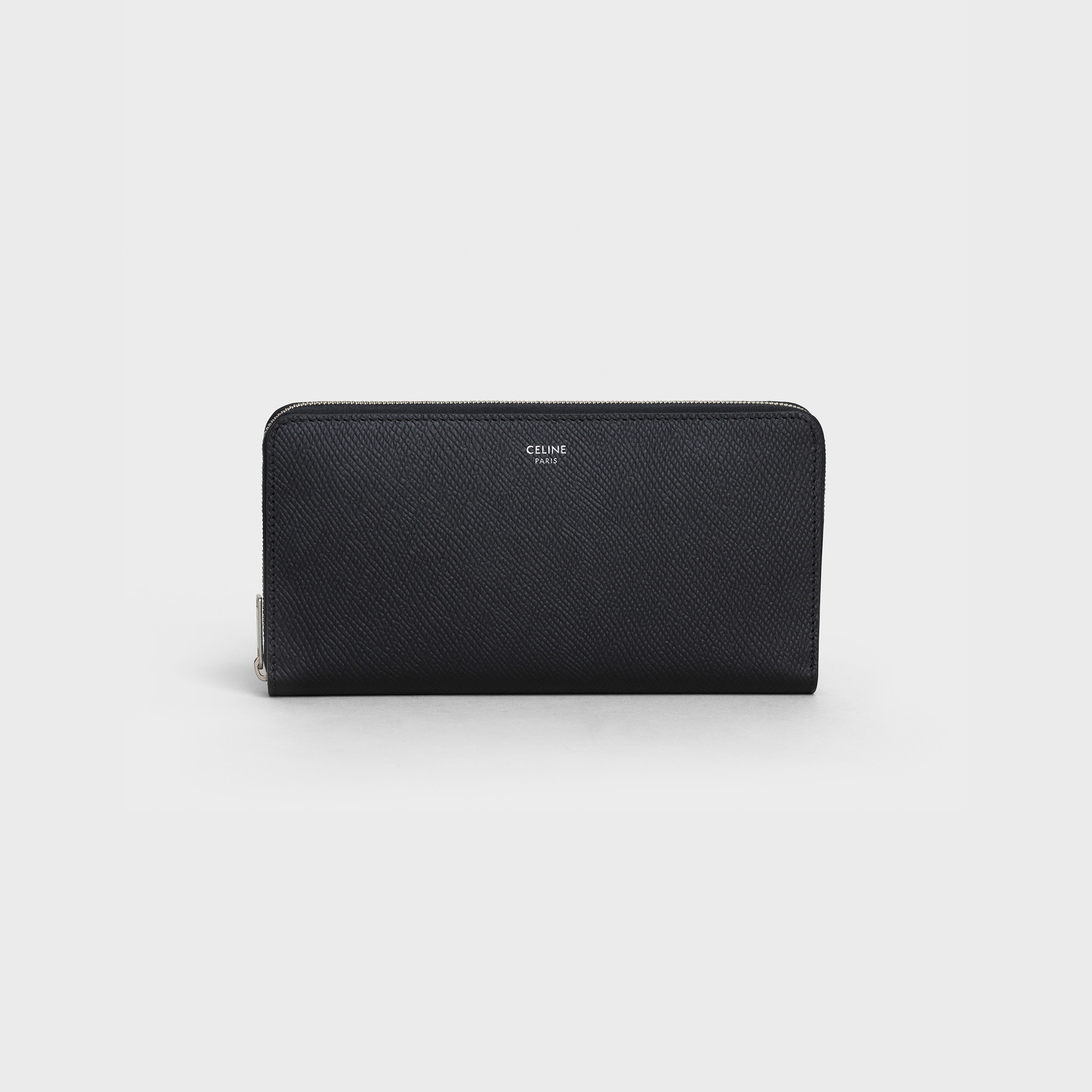 Large zipped wallet in Grained calfskin - 1