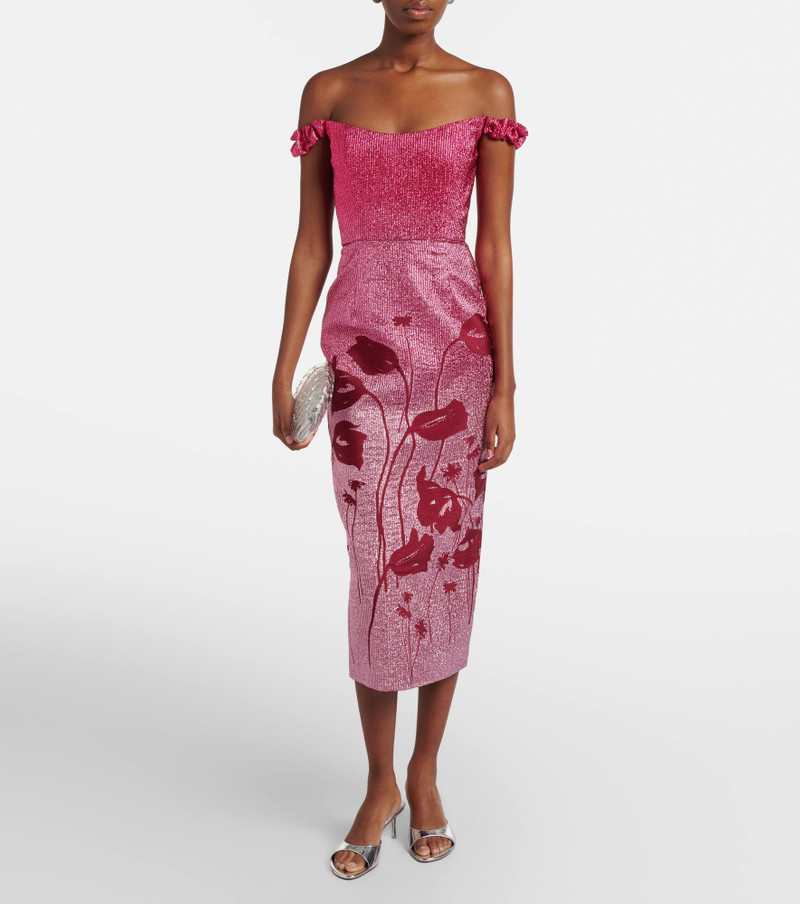 markarian Amina floral lamé corset dress outlook