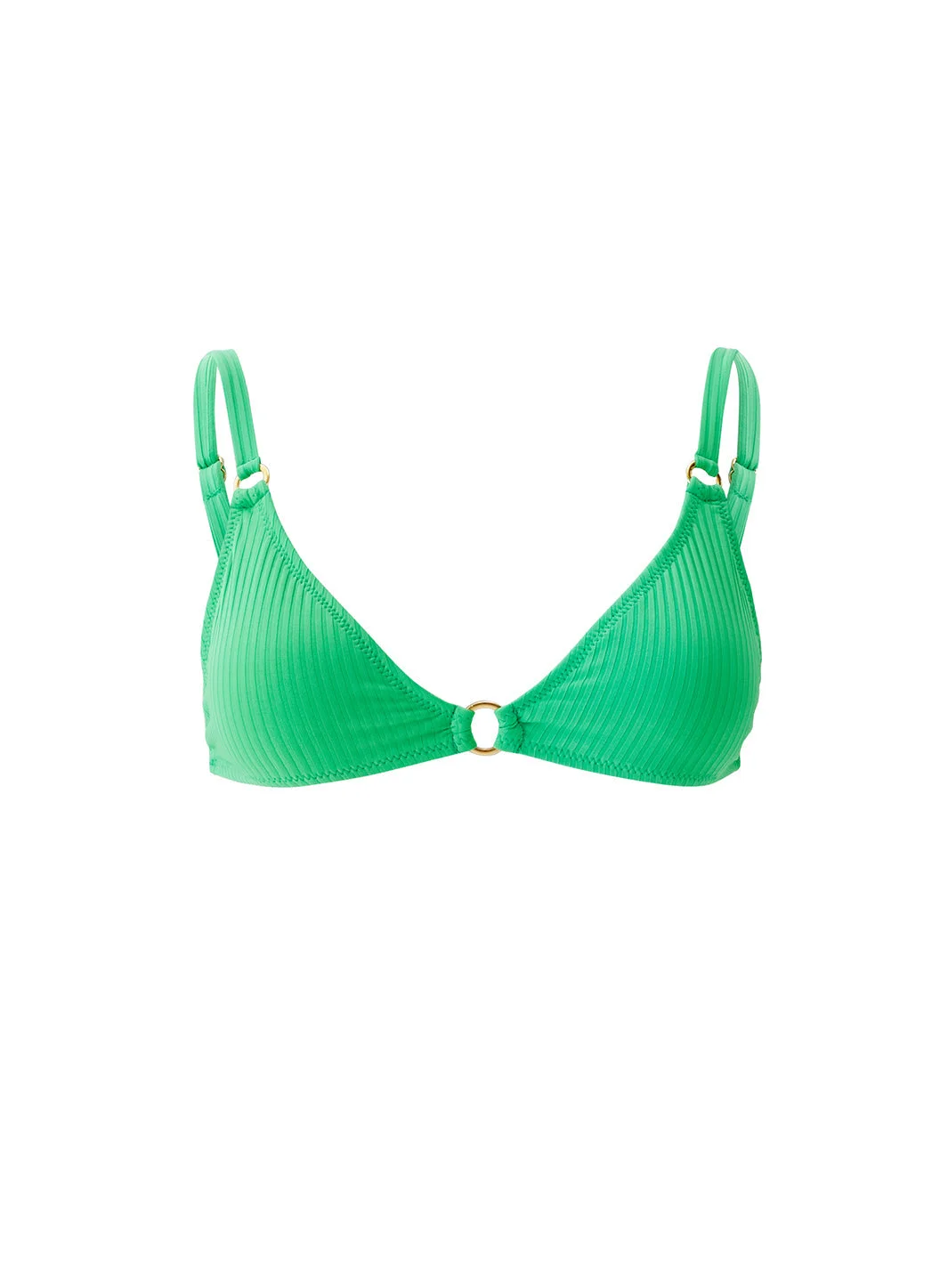 MONTENEGRO GREEN RIBBED BIKINI TOP - 1