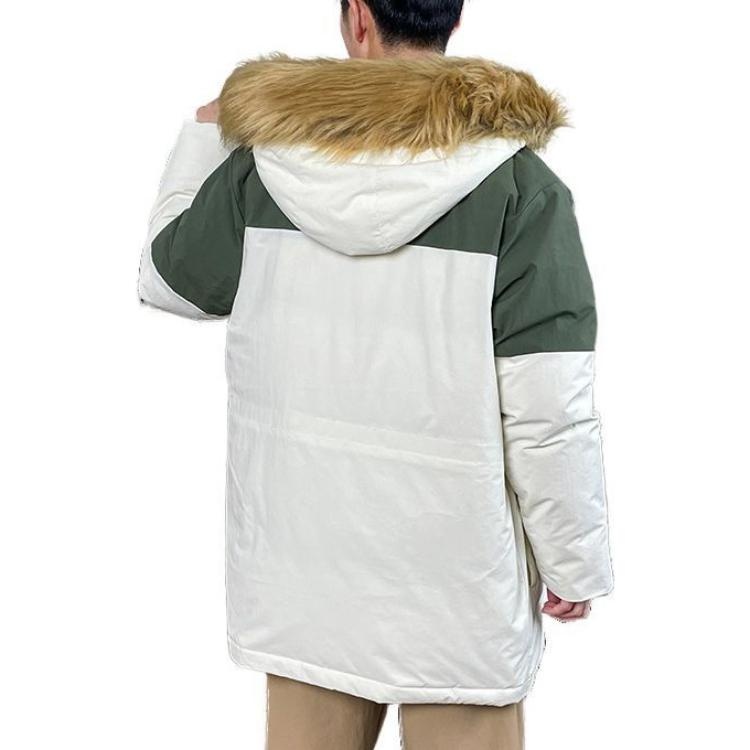 New Balance Warm Hooded Down Jacket 'White Black' AMJ34323-CIC - 3