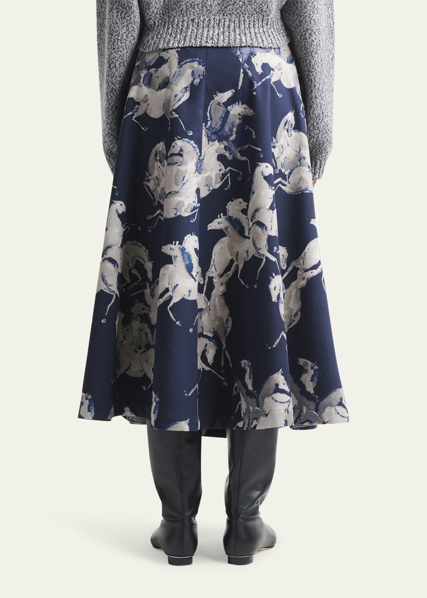 Varda Horse-Print Midi Skirt - 3