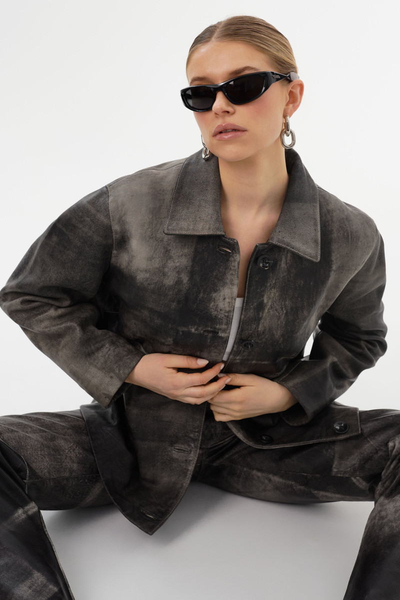 PRESLEY | Leather Shacket 8