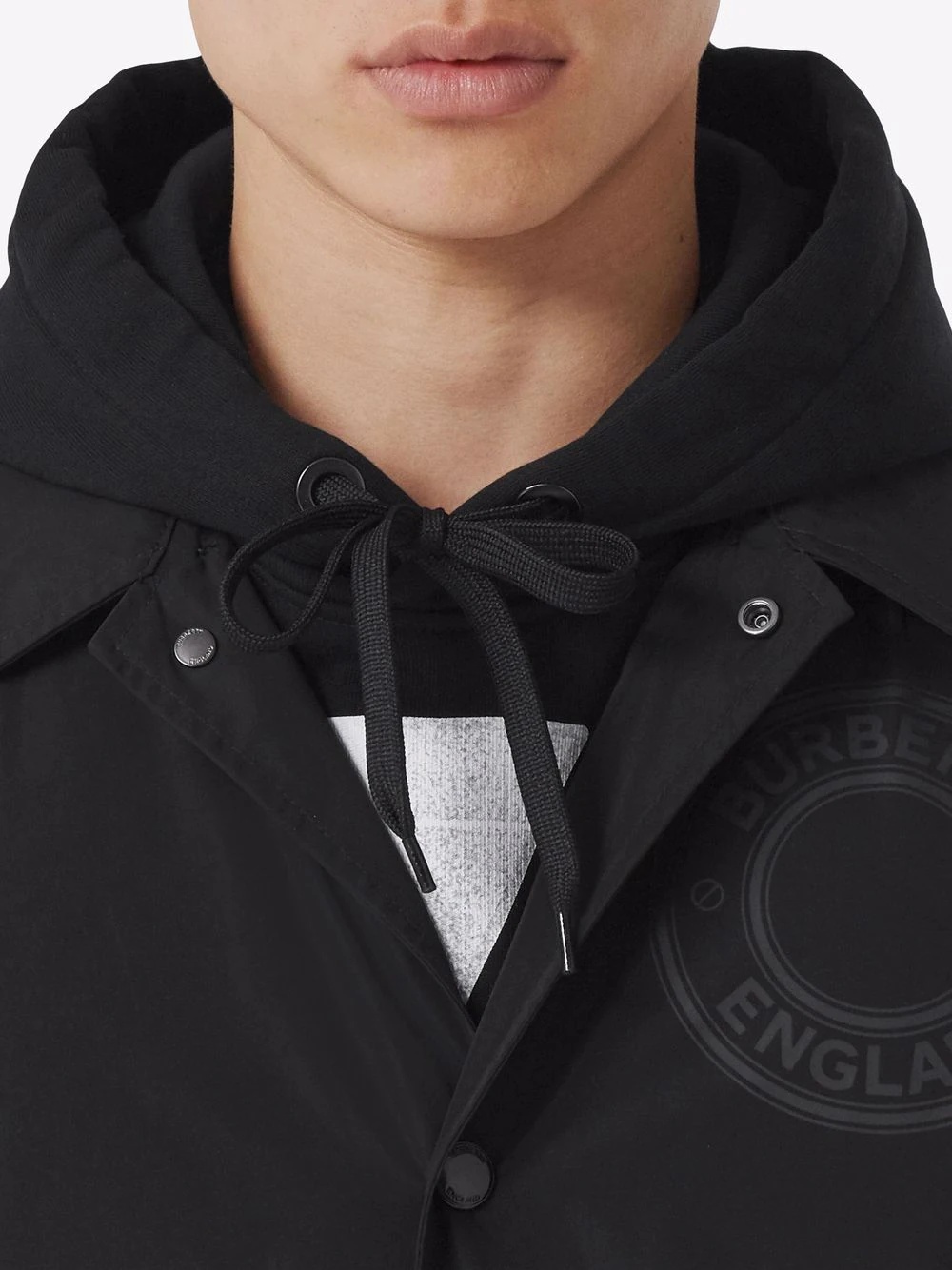 logo-print hooded windbreaker - 5