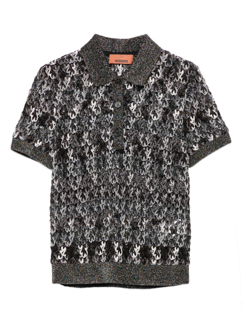 knit polo top 1