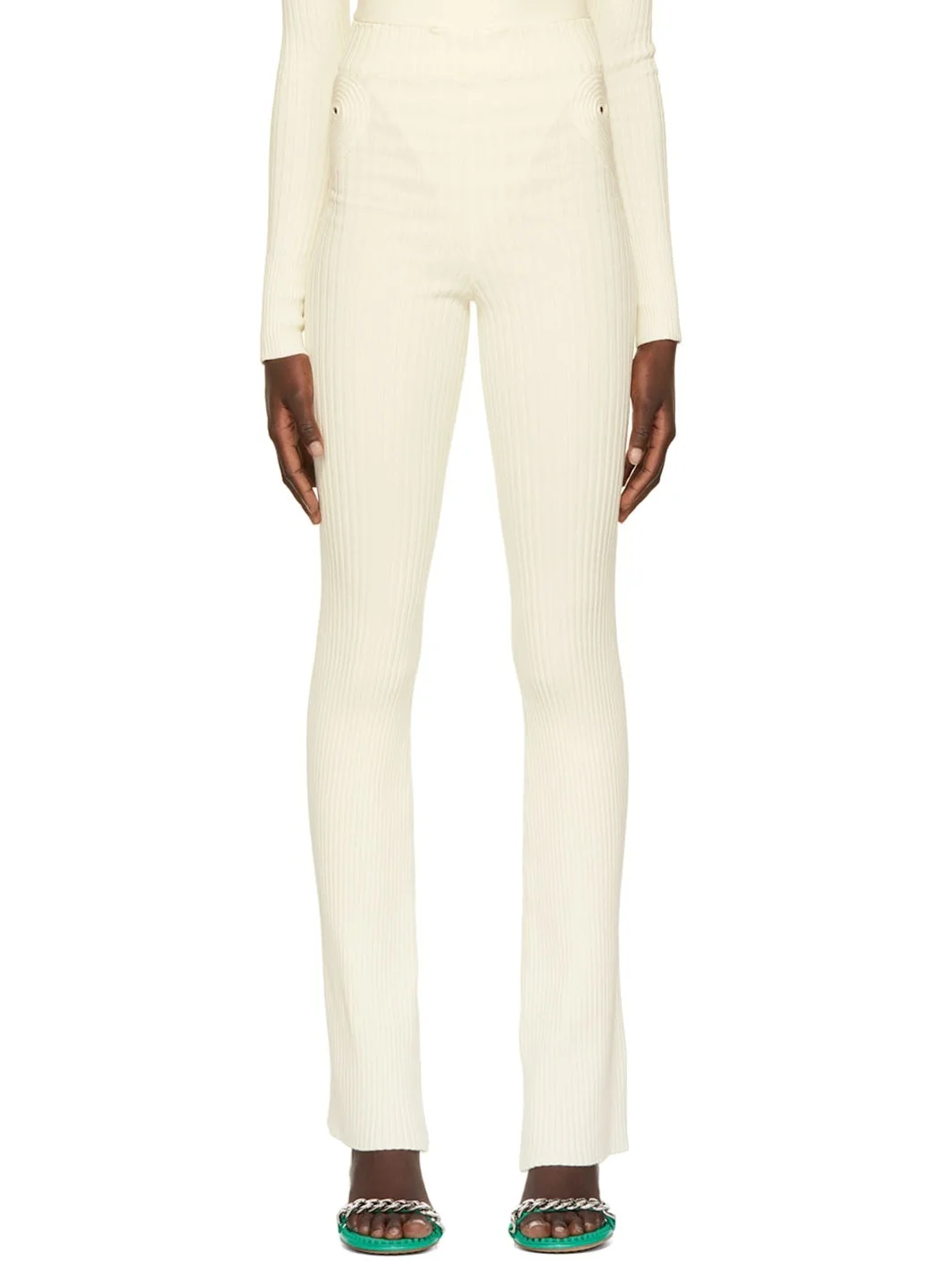 Off-White Cut-Out Trousers - 1