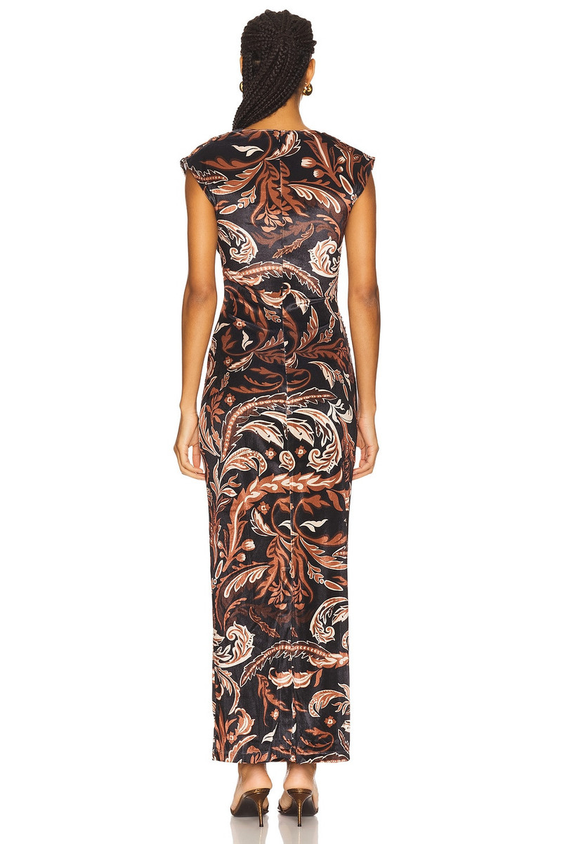 HEMANT & NANDITA Mock Neck Midi Dress outlook