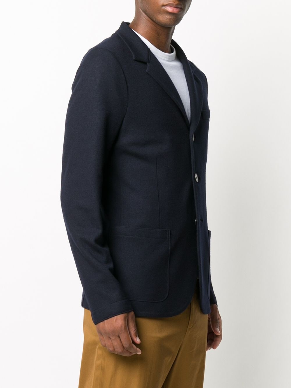 wool twill blazer - 3