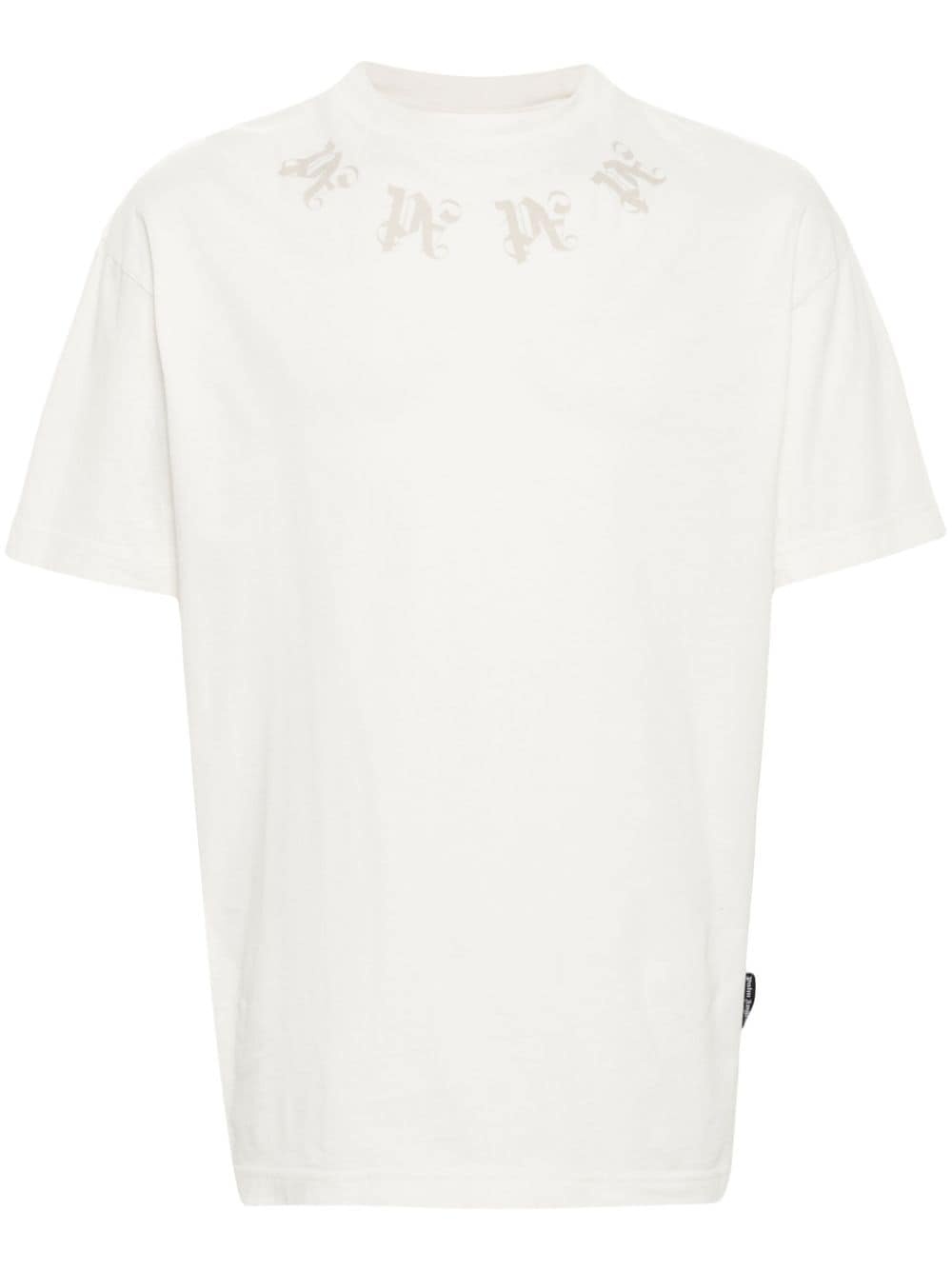 monogram-print cotton T-shirt - 1