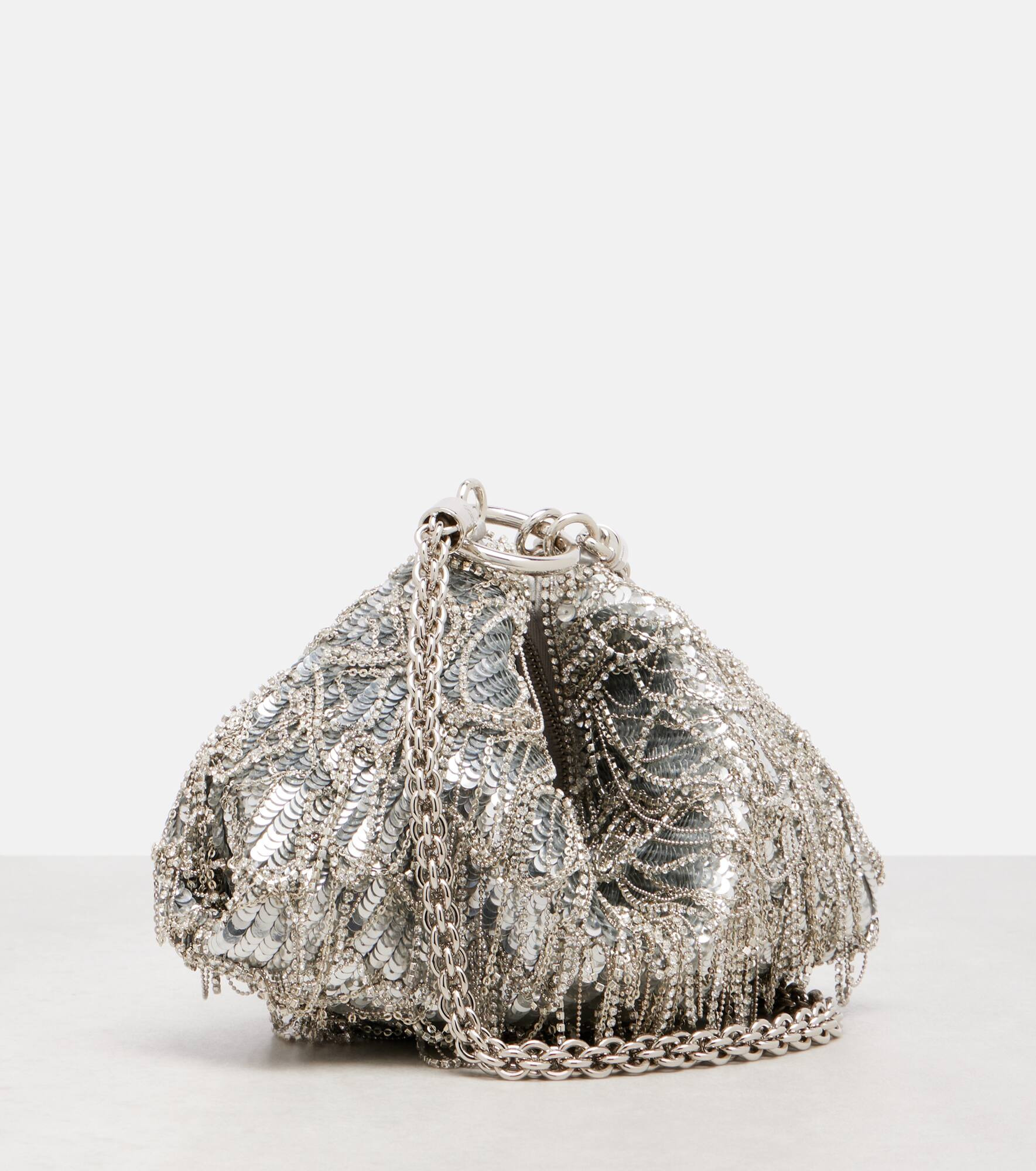 Callie Mini sequined satin clutch - 4