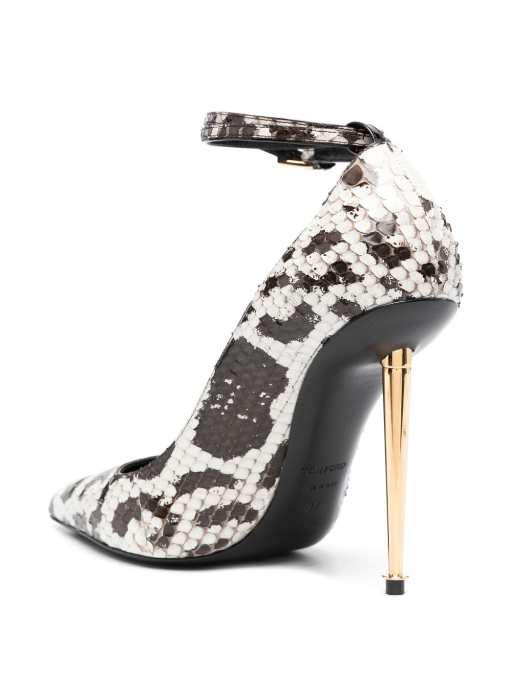 Padlock 110mm snakeskin-effect pumps - 3