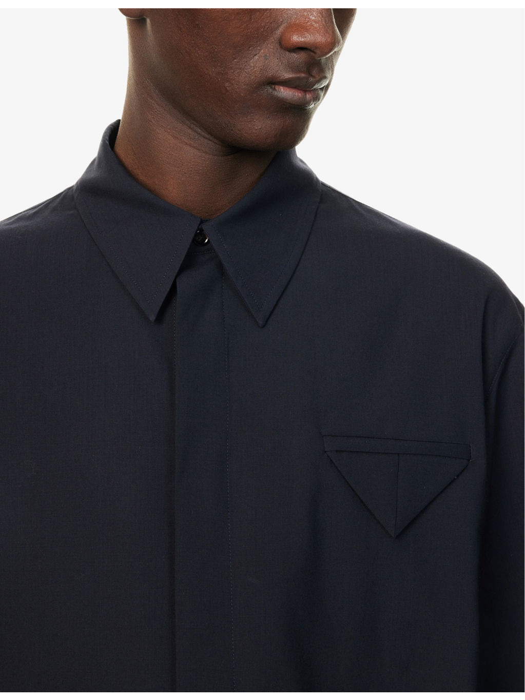 Spread-collar regular-fit wool shirt - 5