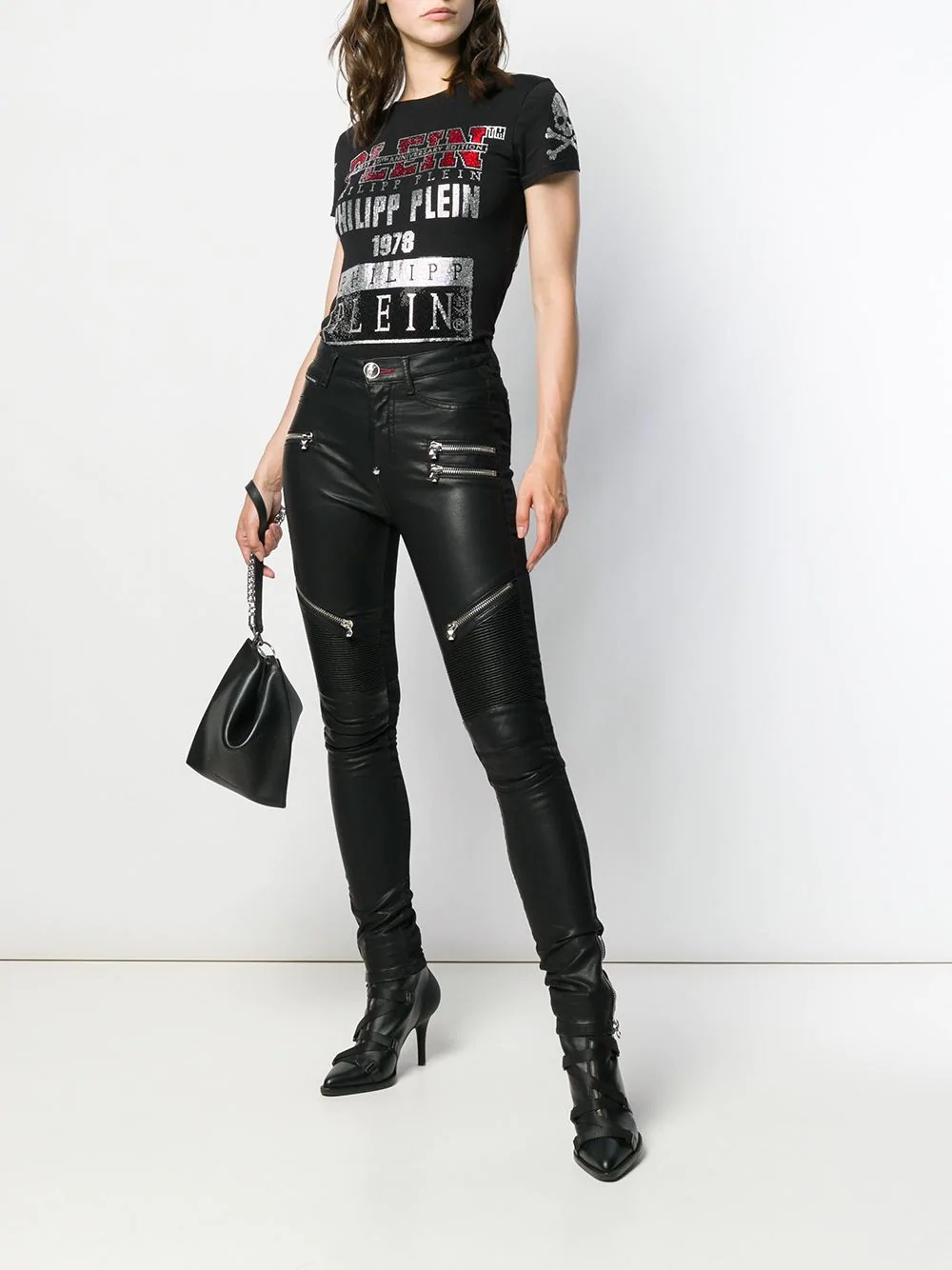 statement biker jeans - 2