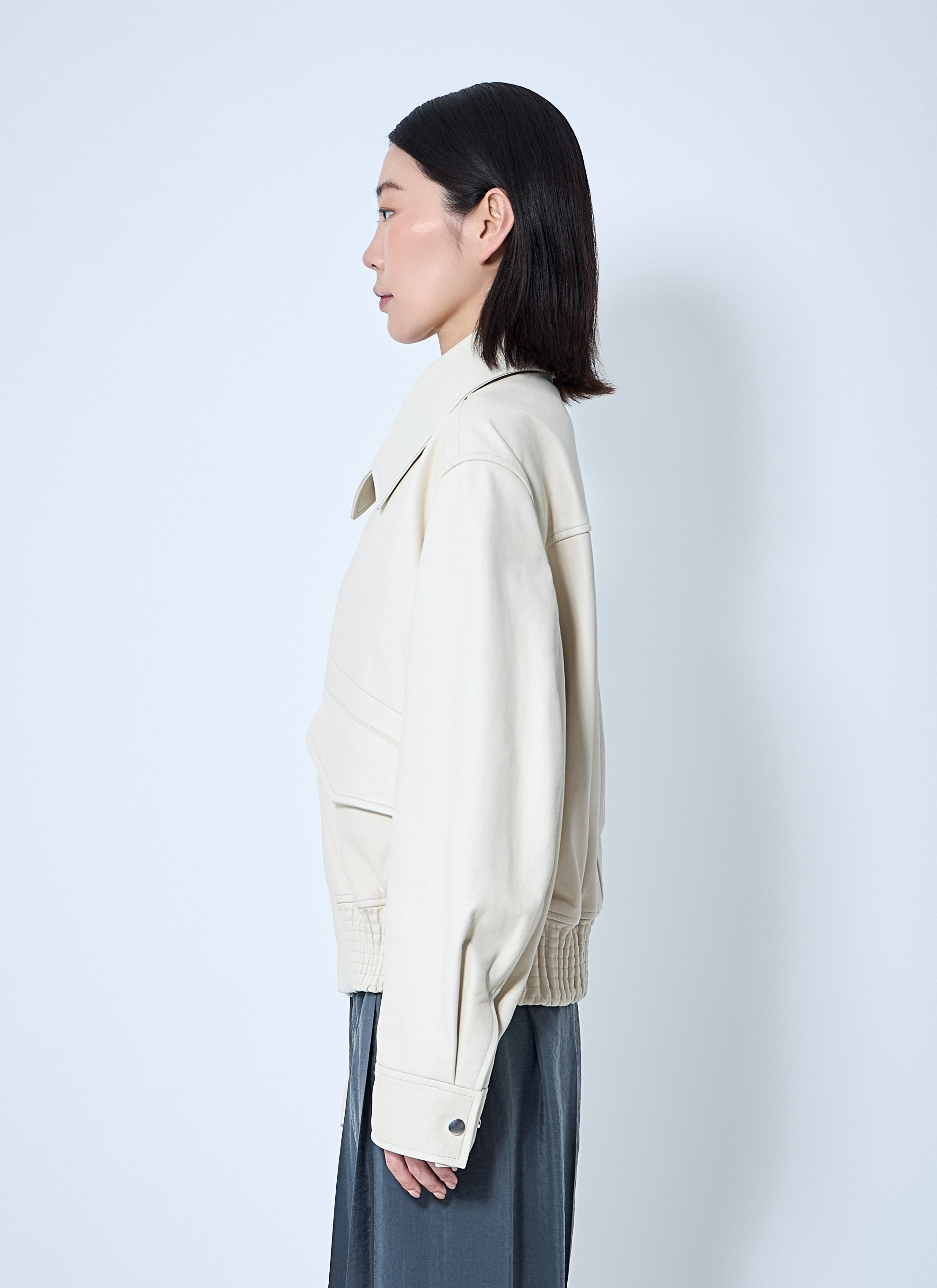 Lemaire Women Leather Blouson - 3