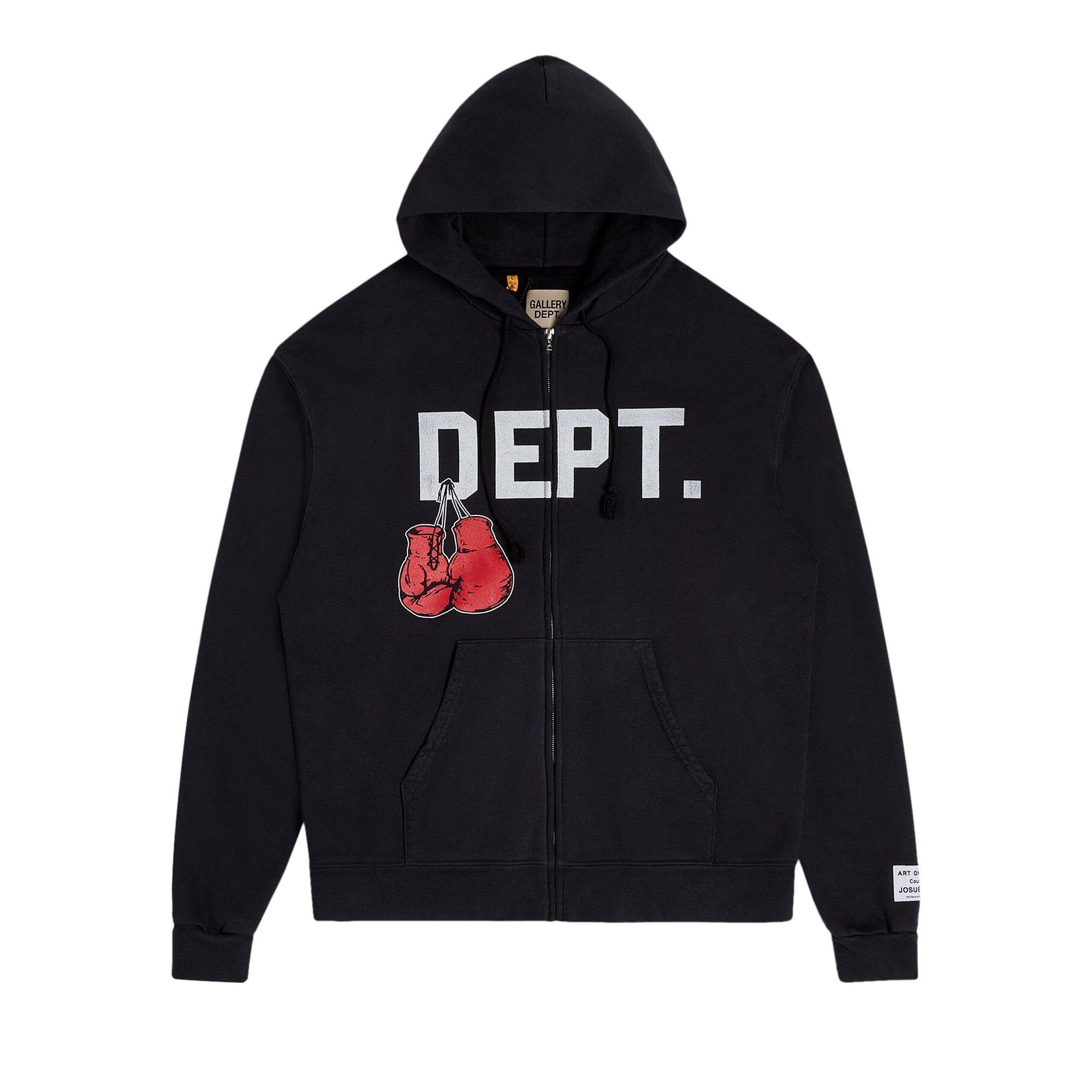 Gallery Dept. Boxing Merch Zip Hoodie 'Vintage Black' - 1