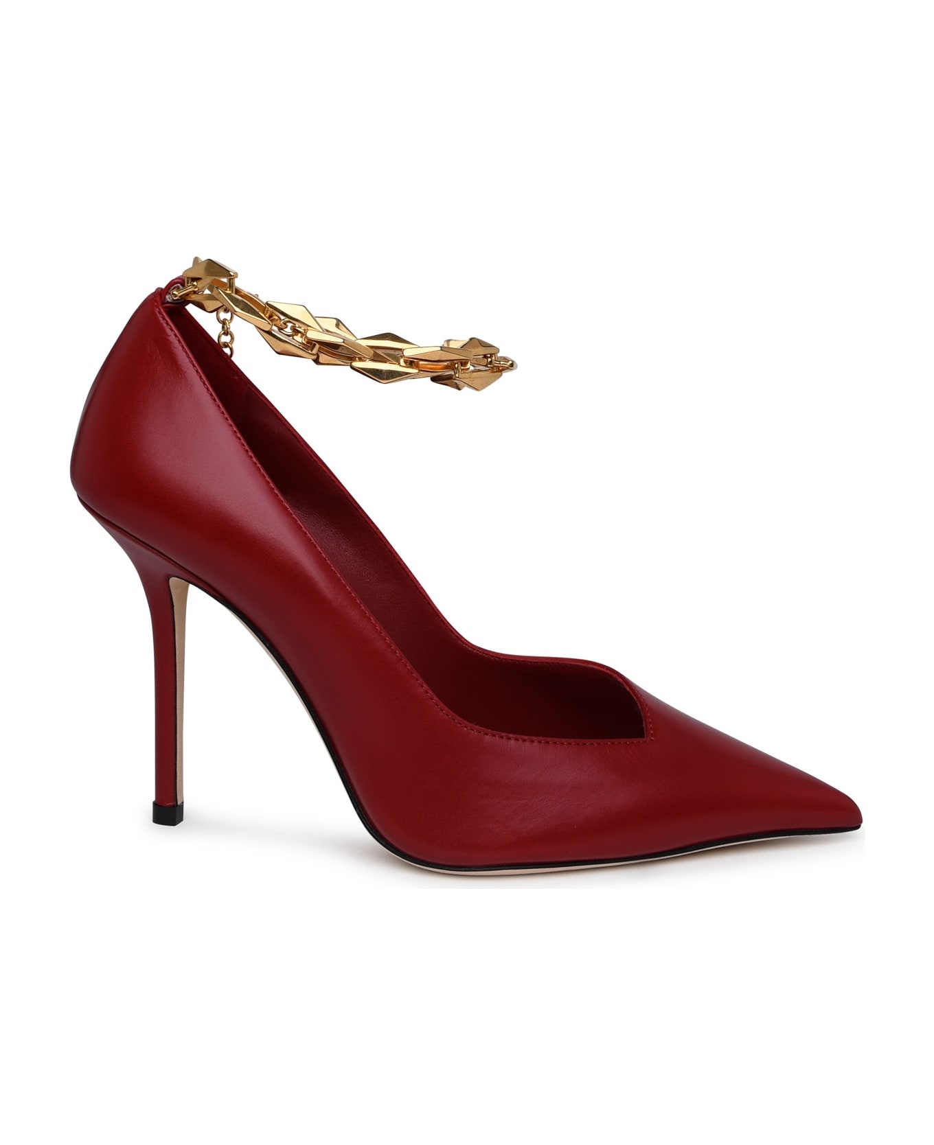 Diamond Pumps In Red Leather - 1