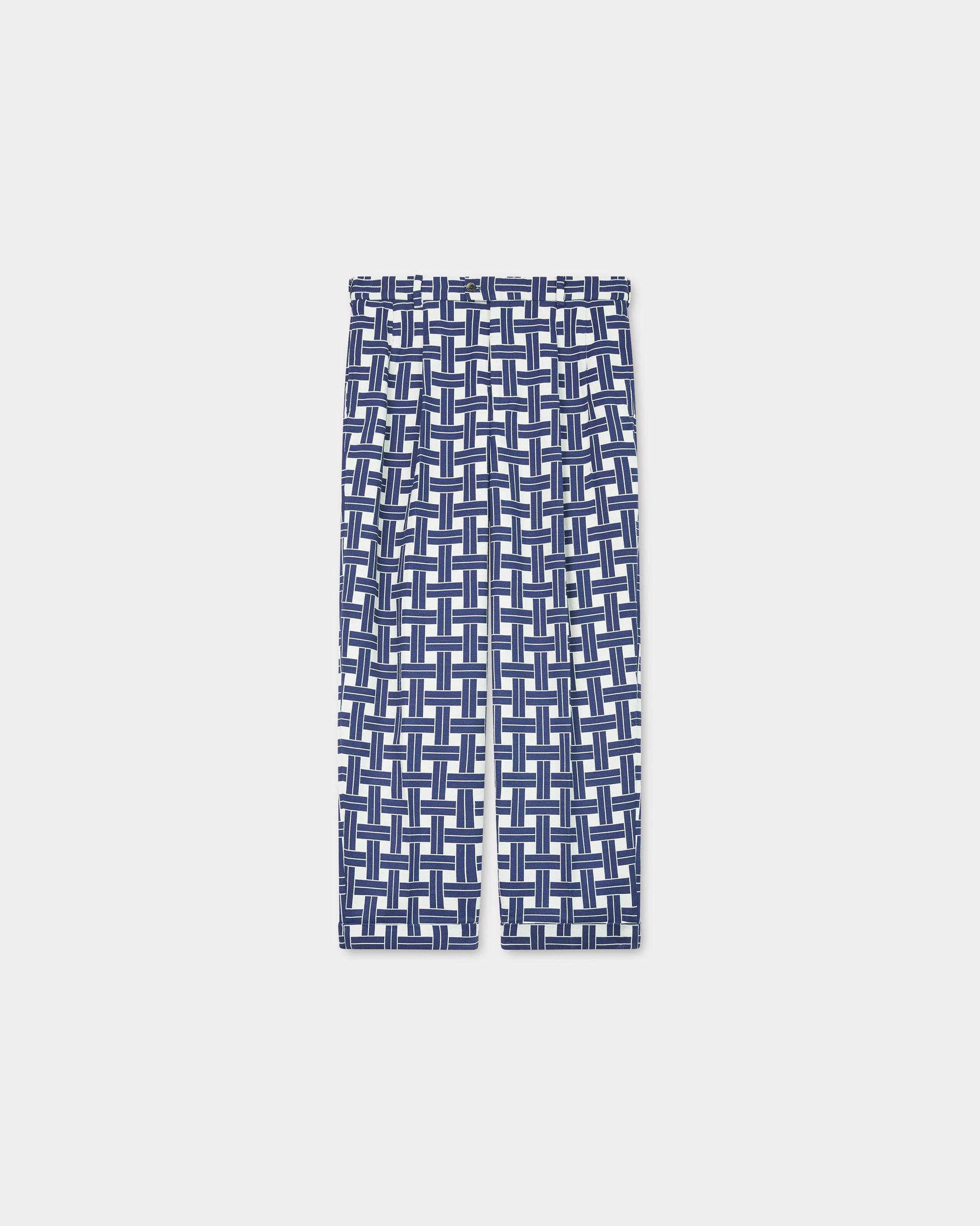 'KENZO Weave' straight pleated tailored pants - 1
