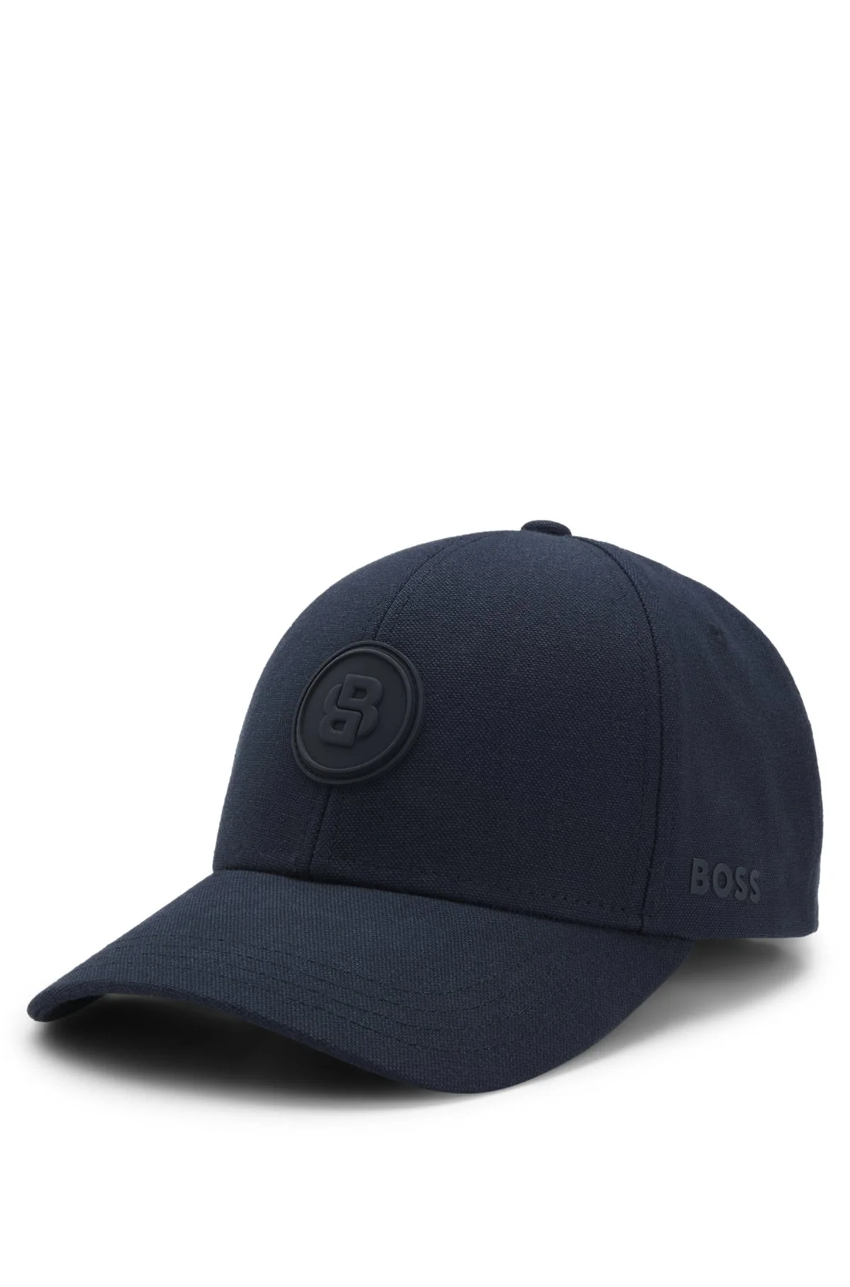 COTTON-CANVAS CAP WITH DOUBLE B MONOGRAM BADGE - 1