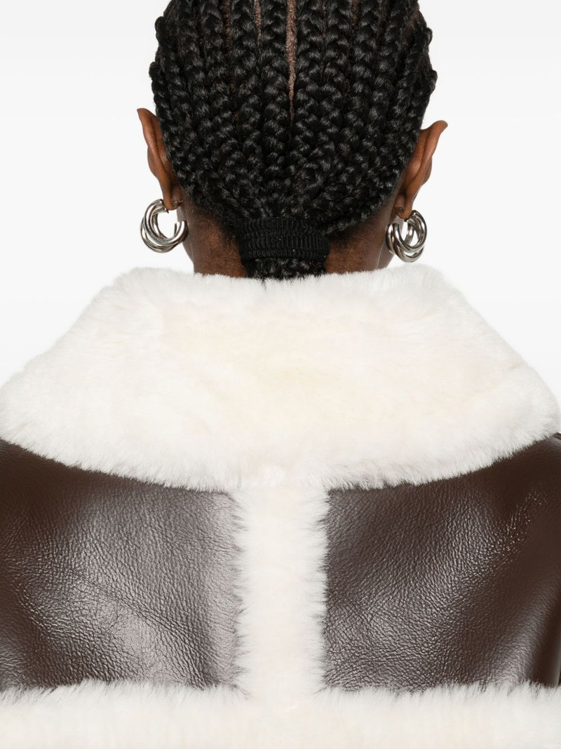 button-fastening shearling jacket 5