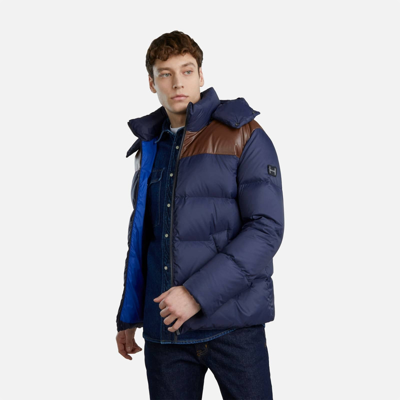 Hooded Down Jacket Blue 5