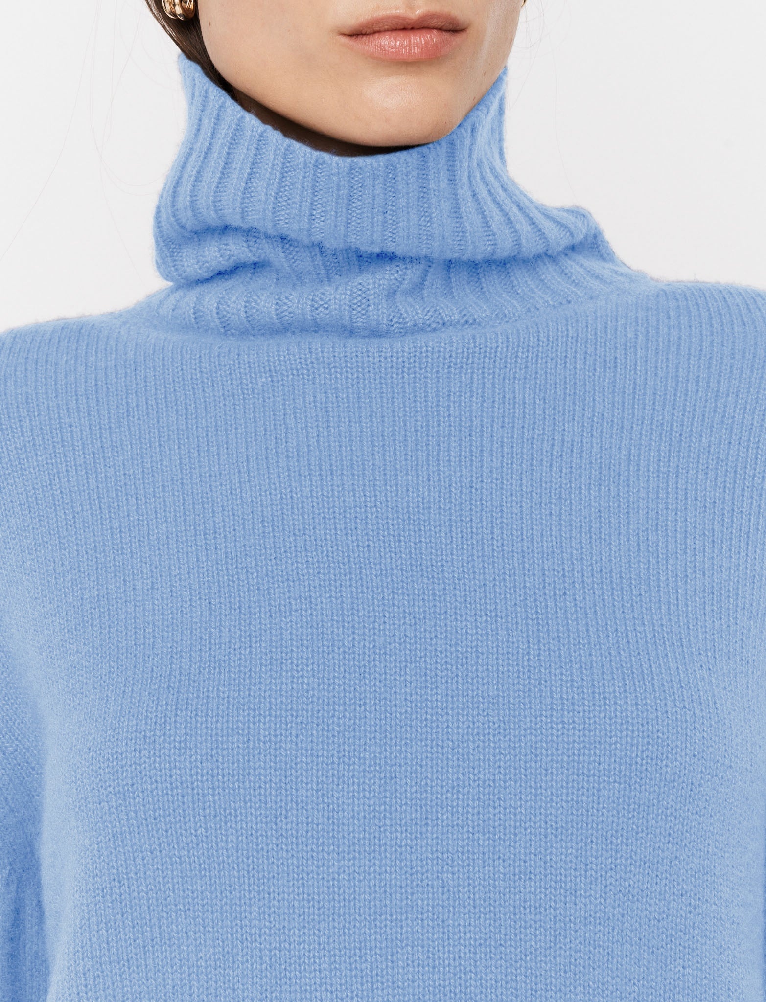 Open Cashmere High Neck Jumper - 5