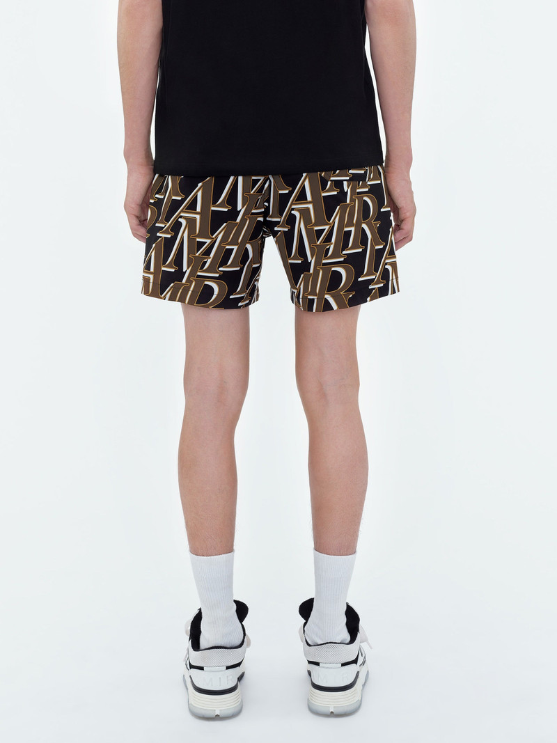 AMIRI STACKED PRINT SWIM TRUNKS 5