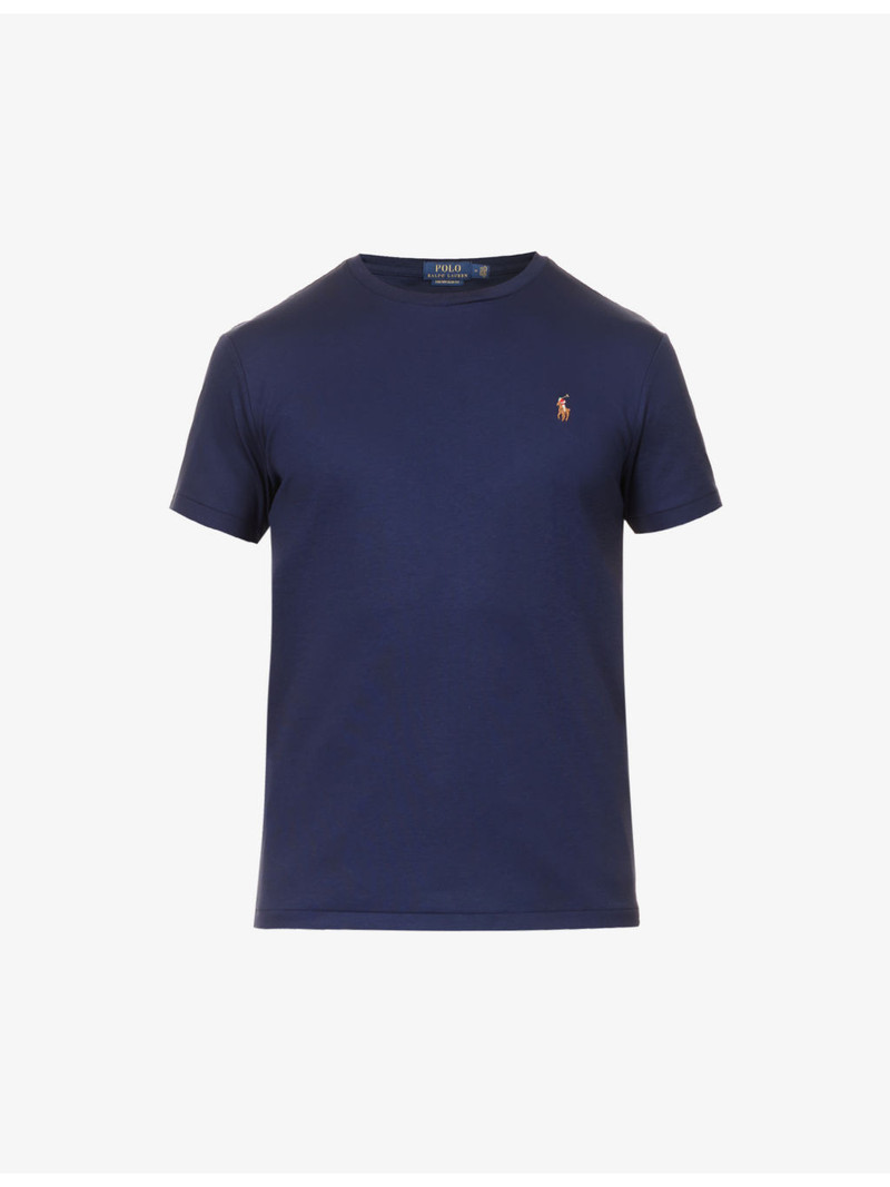 Short-sleeved logo-embroidered custom slim-fit cotton-jersey T-shirt 1