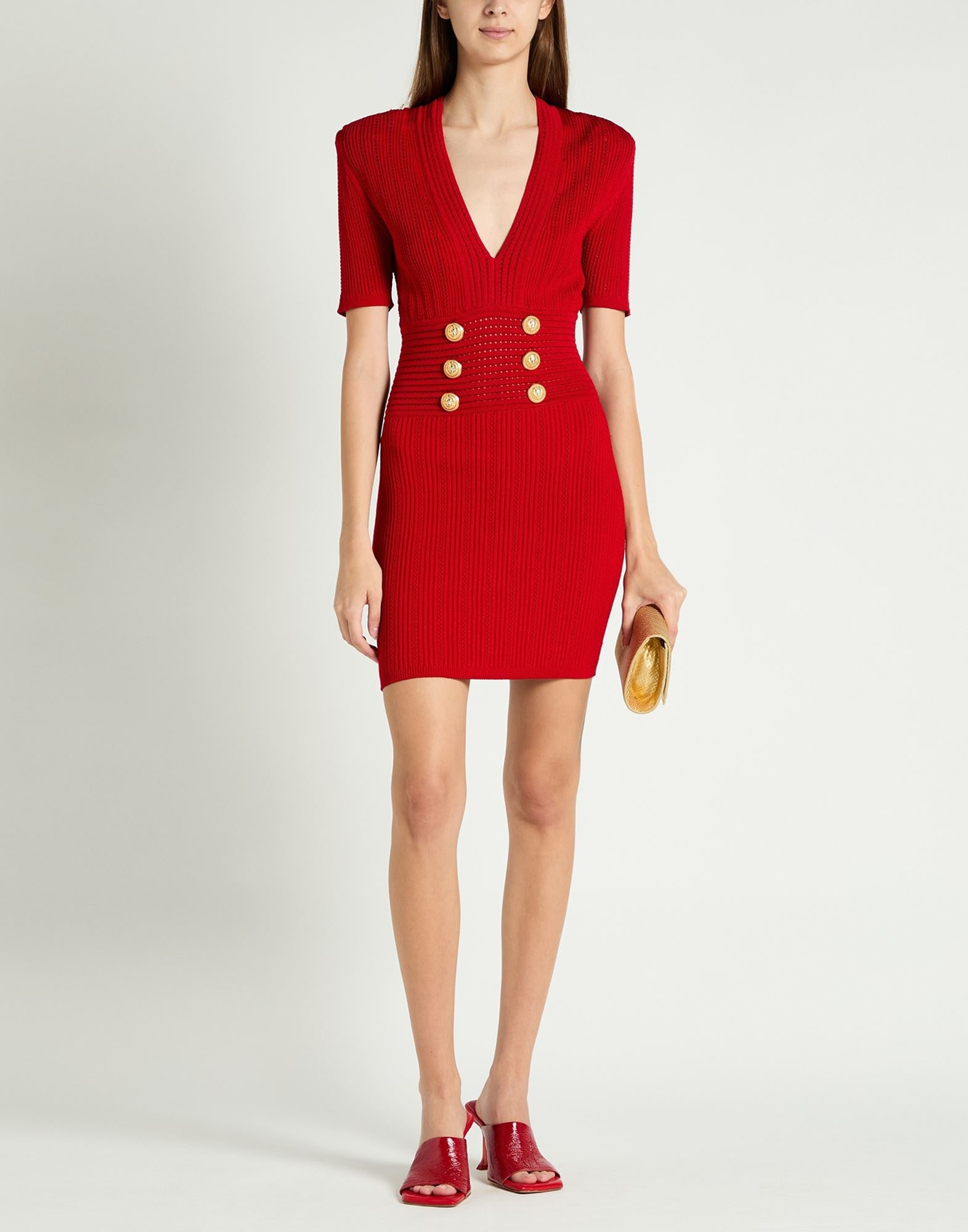 Red Women's Sheath Dress - 3