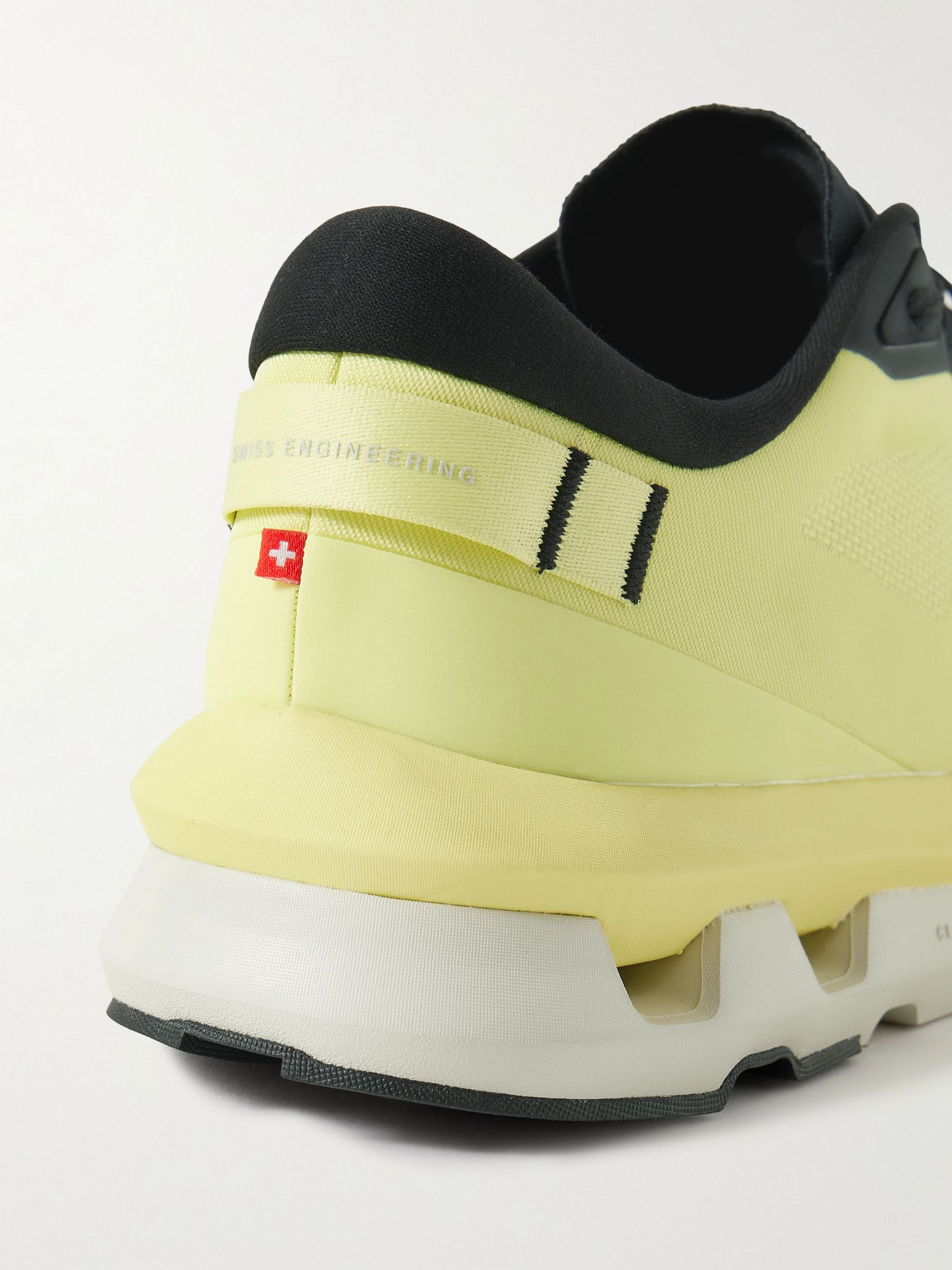 Cloudzone Rubber-Trimmed Mesh Running Sneakers Chartreuse - 5
