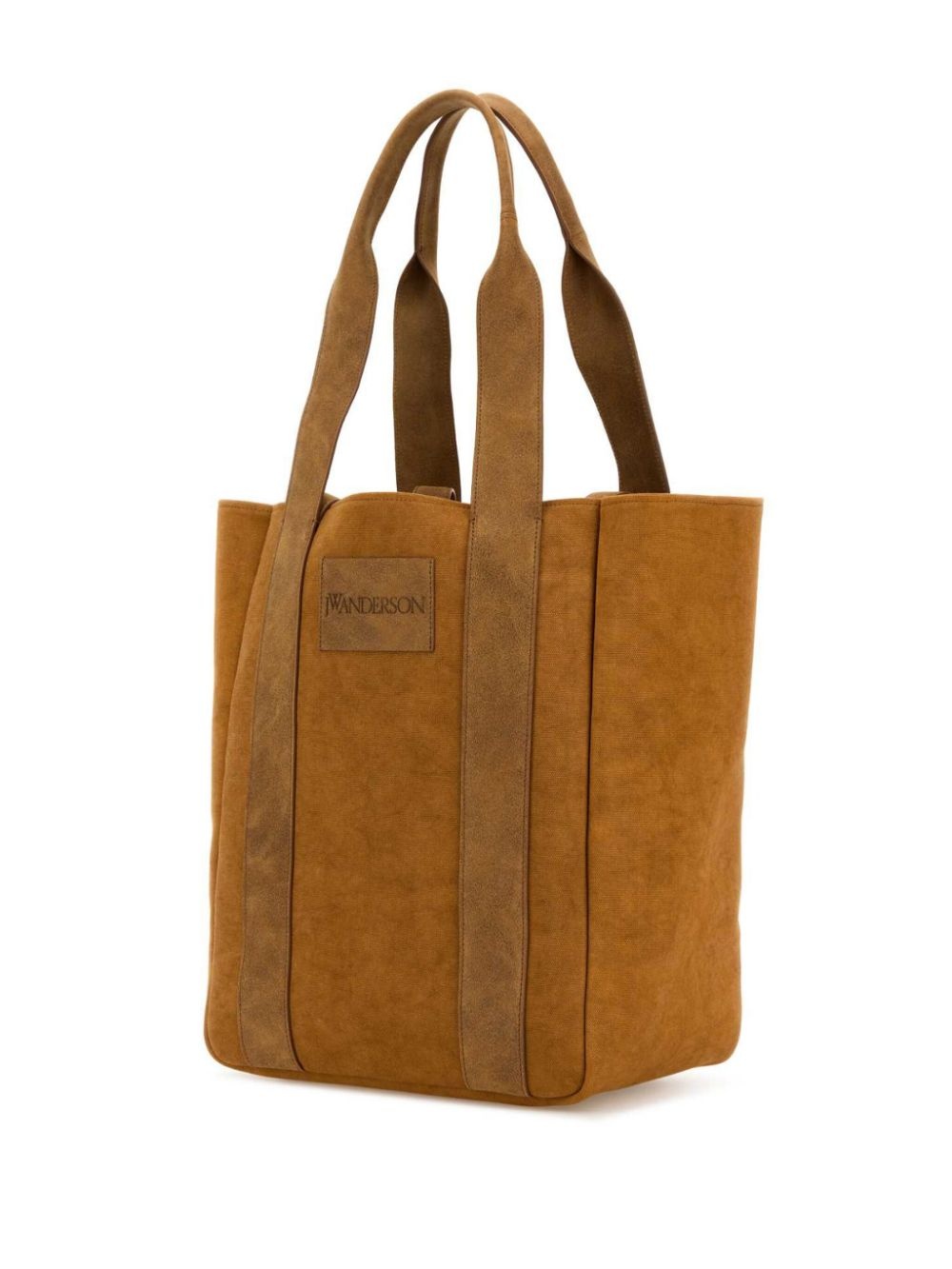 logo-patch two-tone canvas tote bag - 3