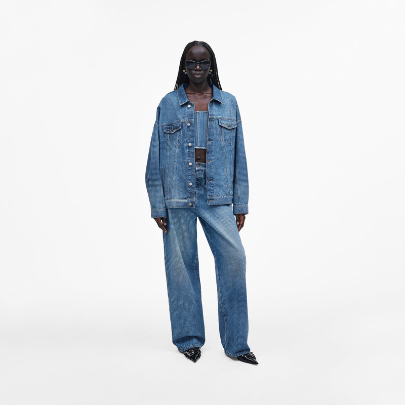CRYSTAL DENIM OVERSIZED TRUCKER 2