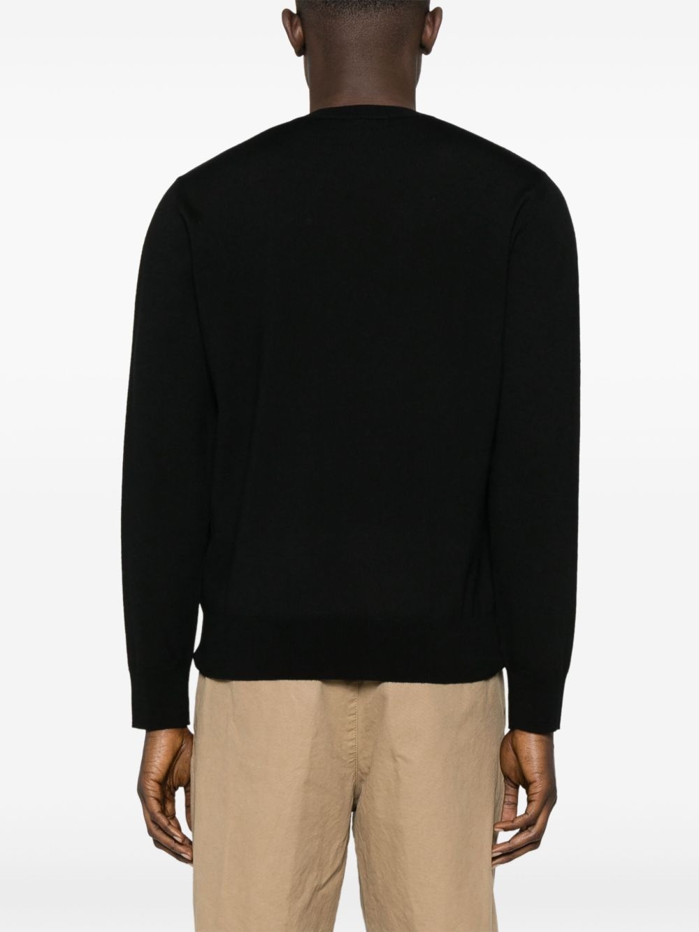 flocked-logo sweater - 4