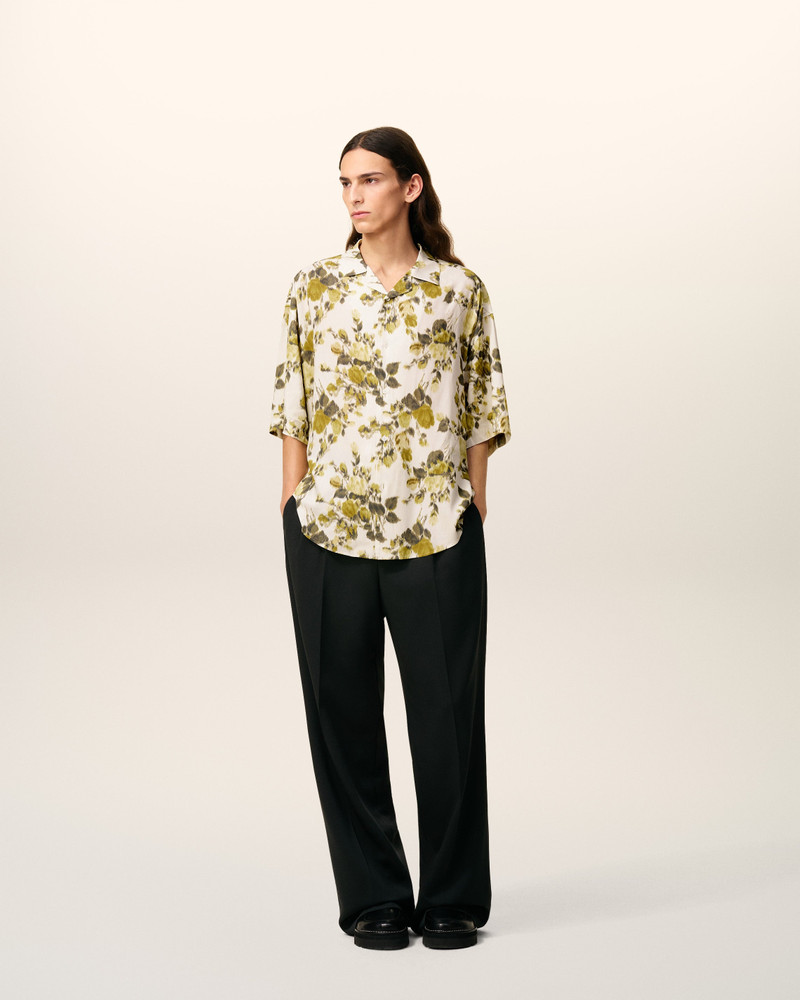 AMI Paris GREEN FLOWER PRINTED  SHORT SLEEVED AMI CAMP SHIRT outlook