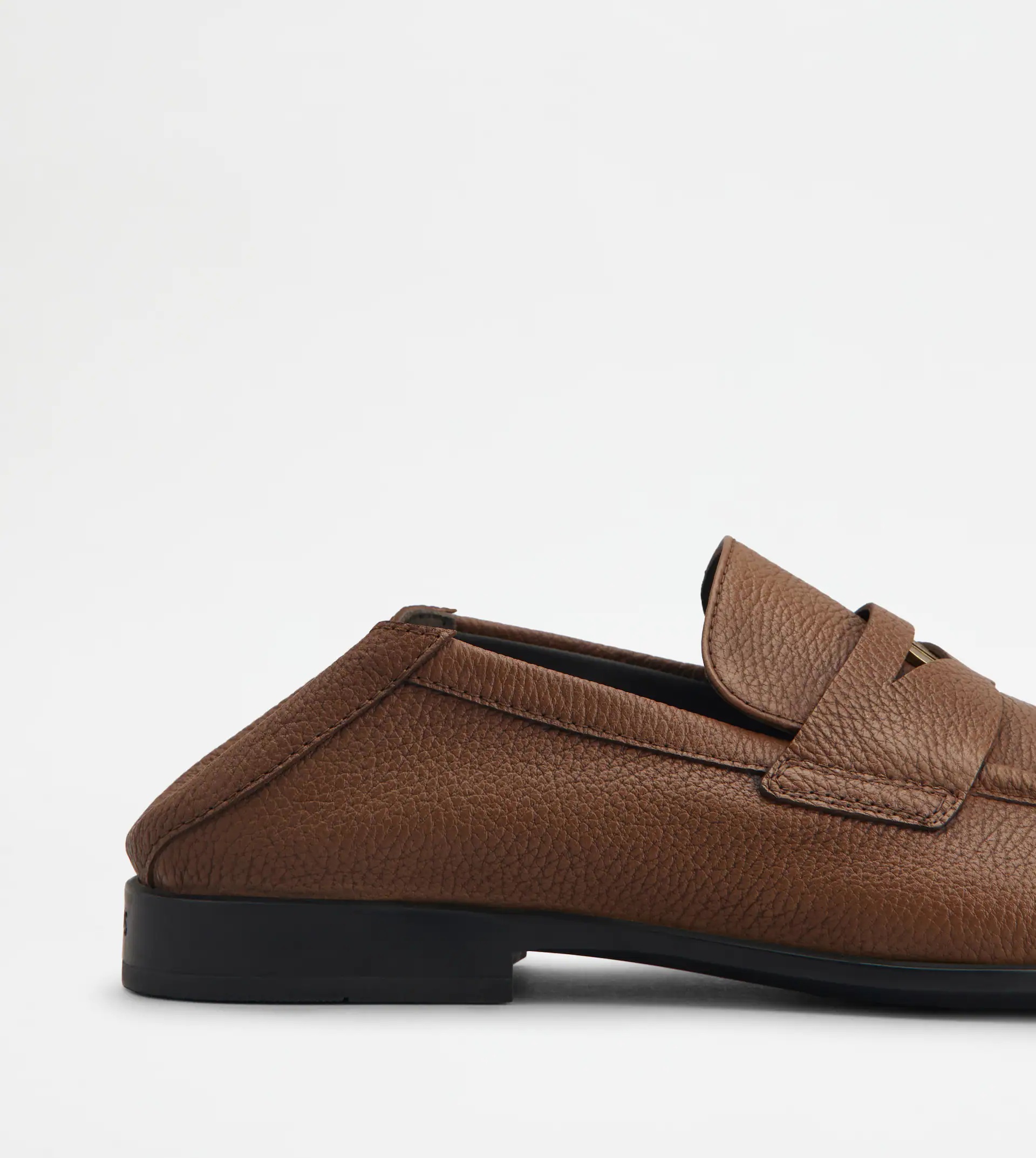 LOAFERS IN LEATHER - BROWN - 5