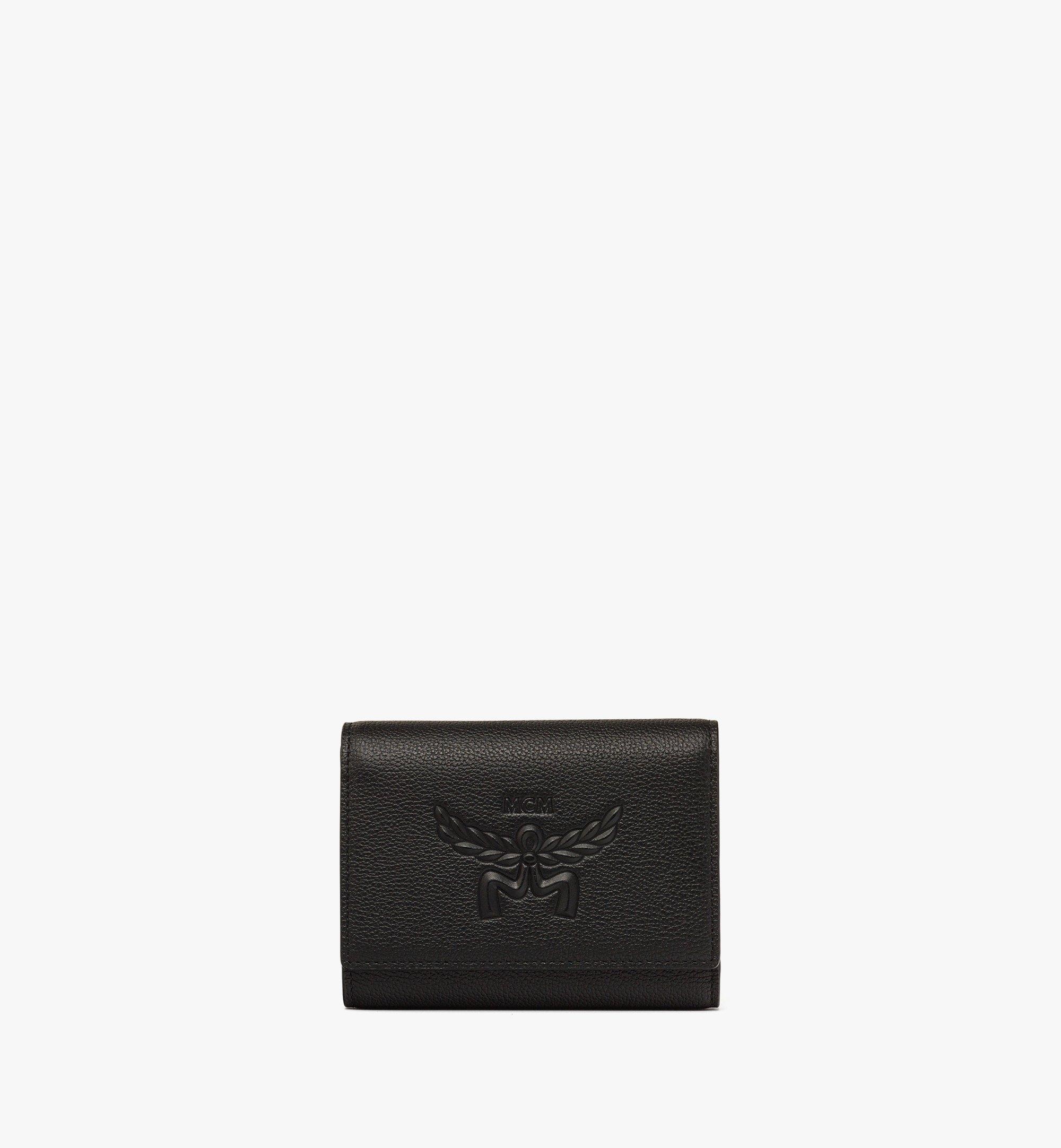 Himmel Trifold Wallet in Embossed Logo Leather - 1