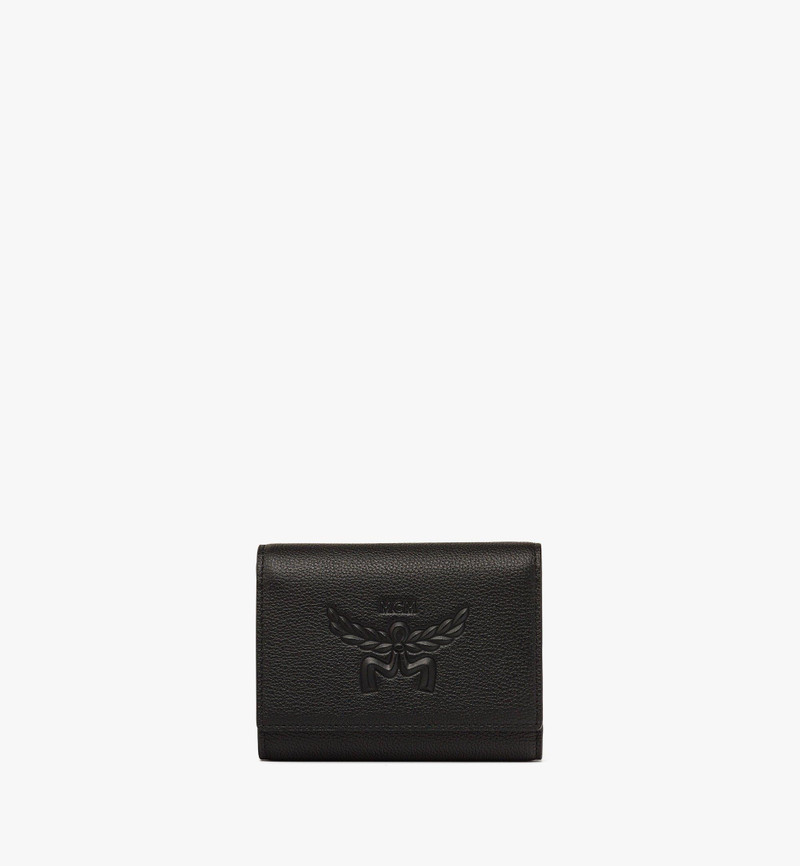 Himmel Trifold Wallet in Embossed Logo Leather 1