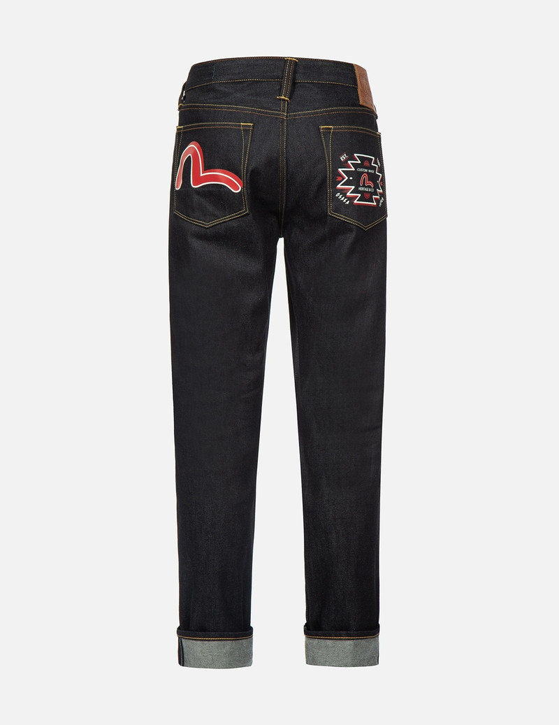 EVISU SEAGULL PRINT CARROT-FIT DENIM JEANS #2017 outlook