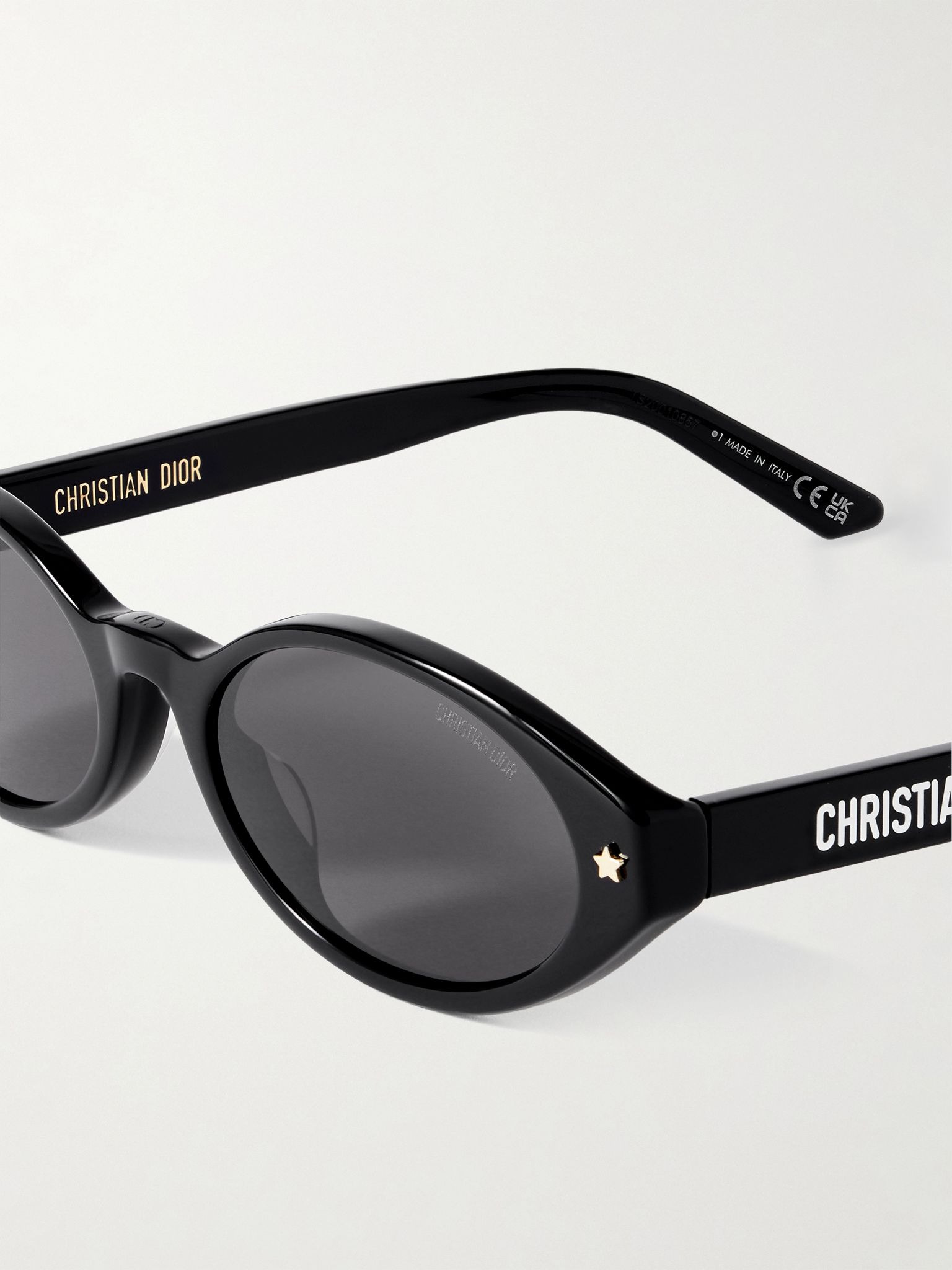 DiorPacific R1I oval-frame acetate sunglasses Black - 4
