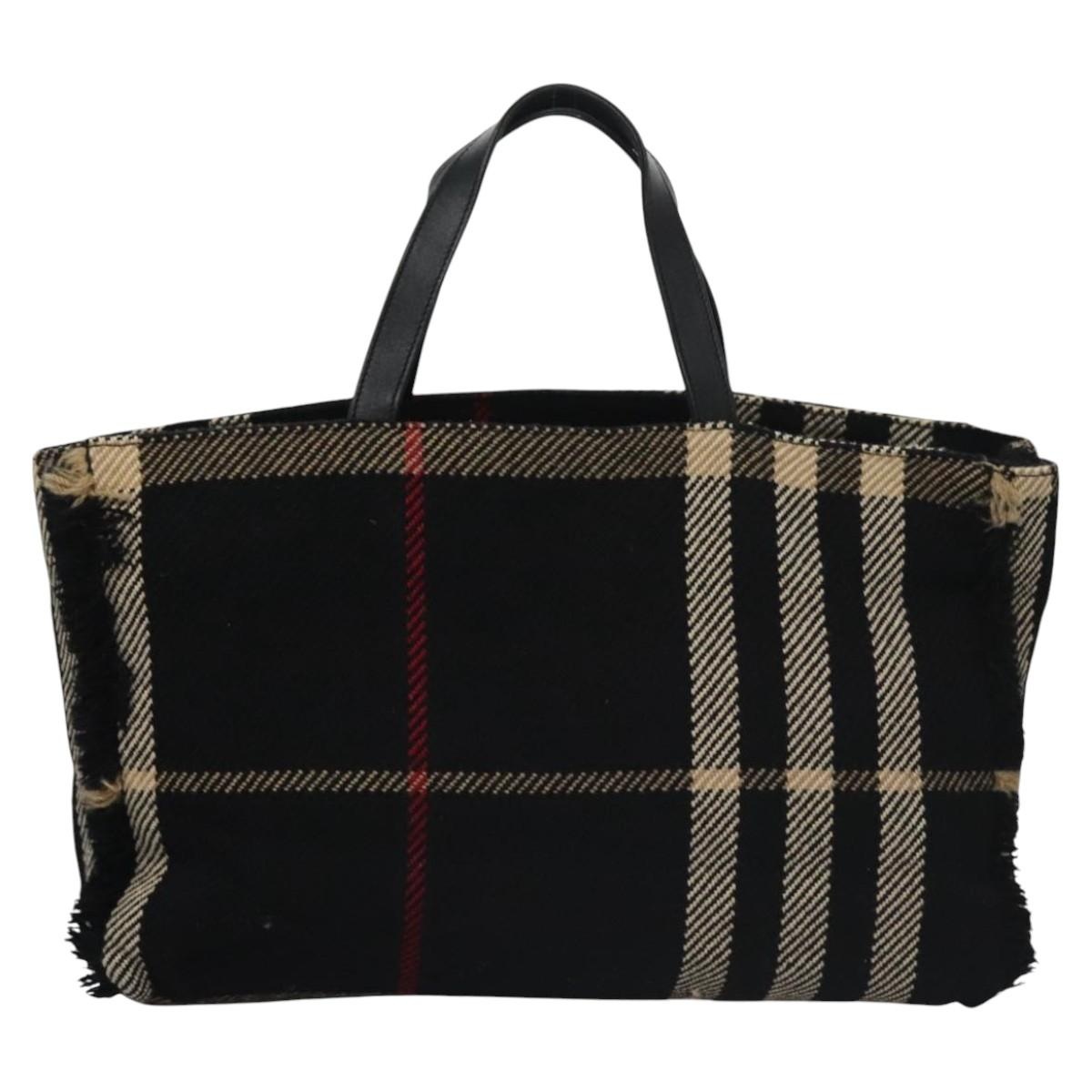 Burberry Nova Check Hand Bag Canvas Black - 13