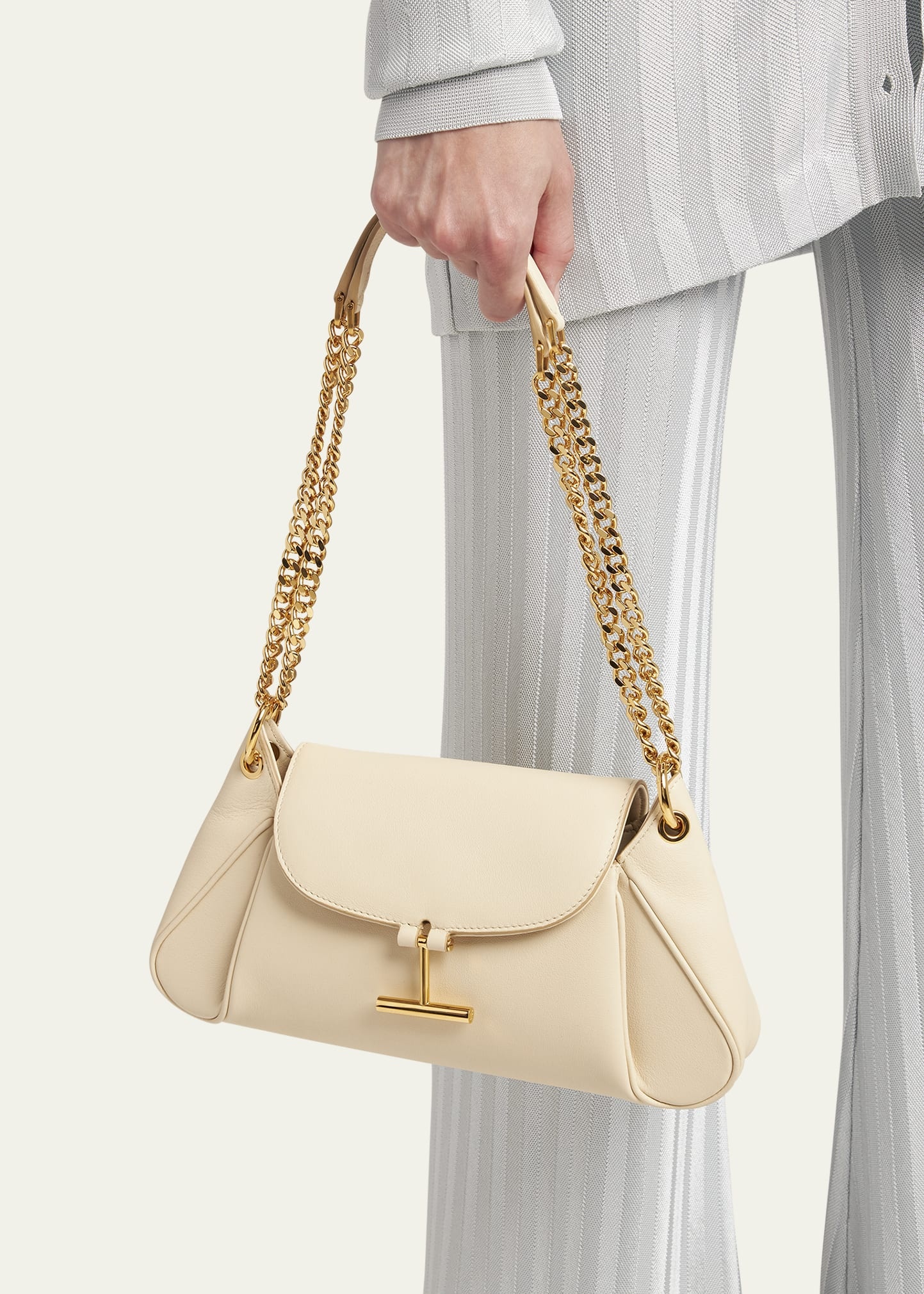 Tara Chain Shoulder Bag in Grain Leather - 2