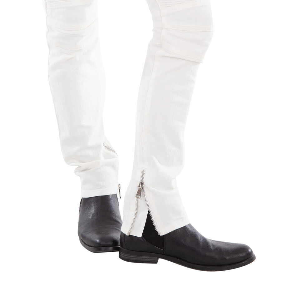 Balmain Slim Leg Biker Jeans - 4